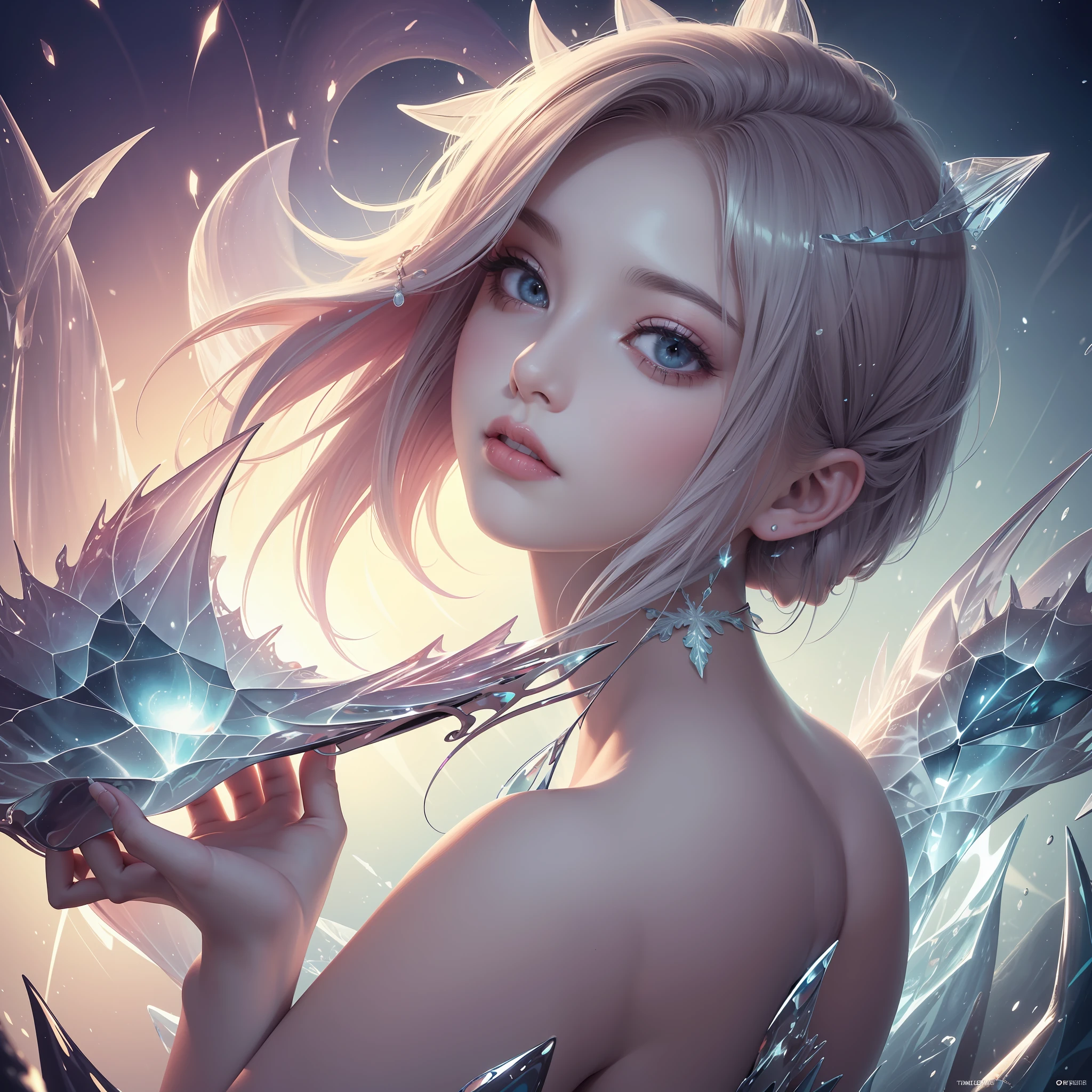 （tmasterpiece，top-quality，best qualityer，offcial art，Beauty and aesthetics：1.2），（1girll），extremy detailed，（s fractal art：1.3），Extremely colorful，highest details，cold light，NSFW --auto