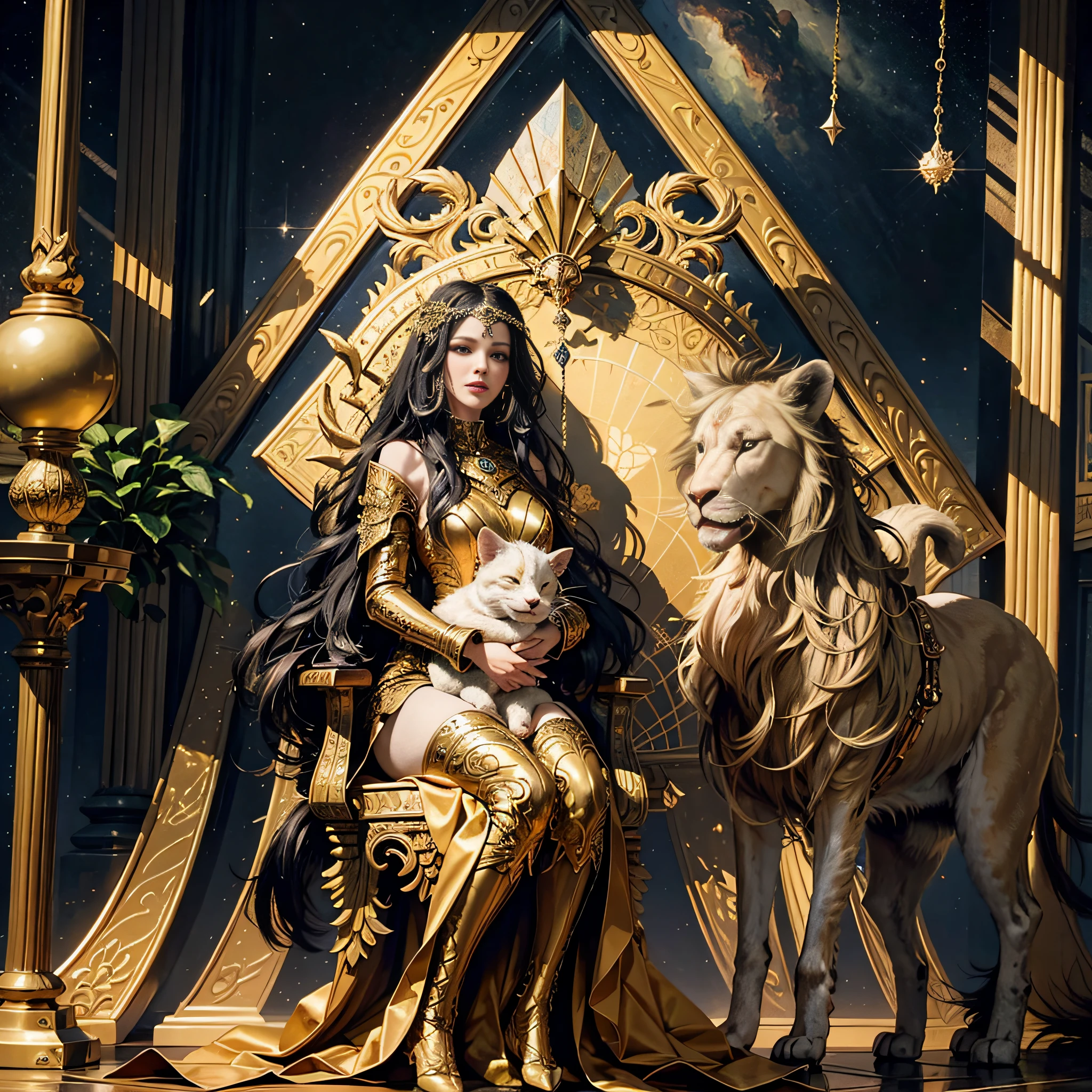 (masterpiece, top quality, best quality, official art, beautiful and aesthetic:1.2), (1girl), extreme detailed,colorful,highest detailed, official art, unity 8k wallpaper, ultra detailed, beautiful and aesthetic, beautiful, masterpiece, best quality, (zentangle, mandala, tangle, entangle) ,holy light,gold foil,gold leaf art,glitter drawing, PerfectNwsjMajic
