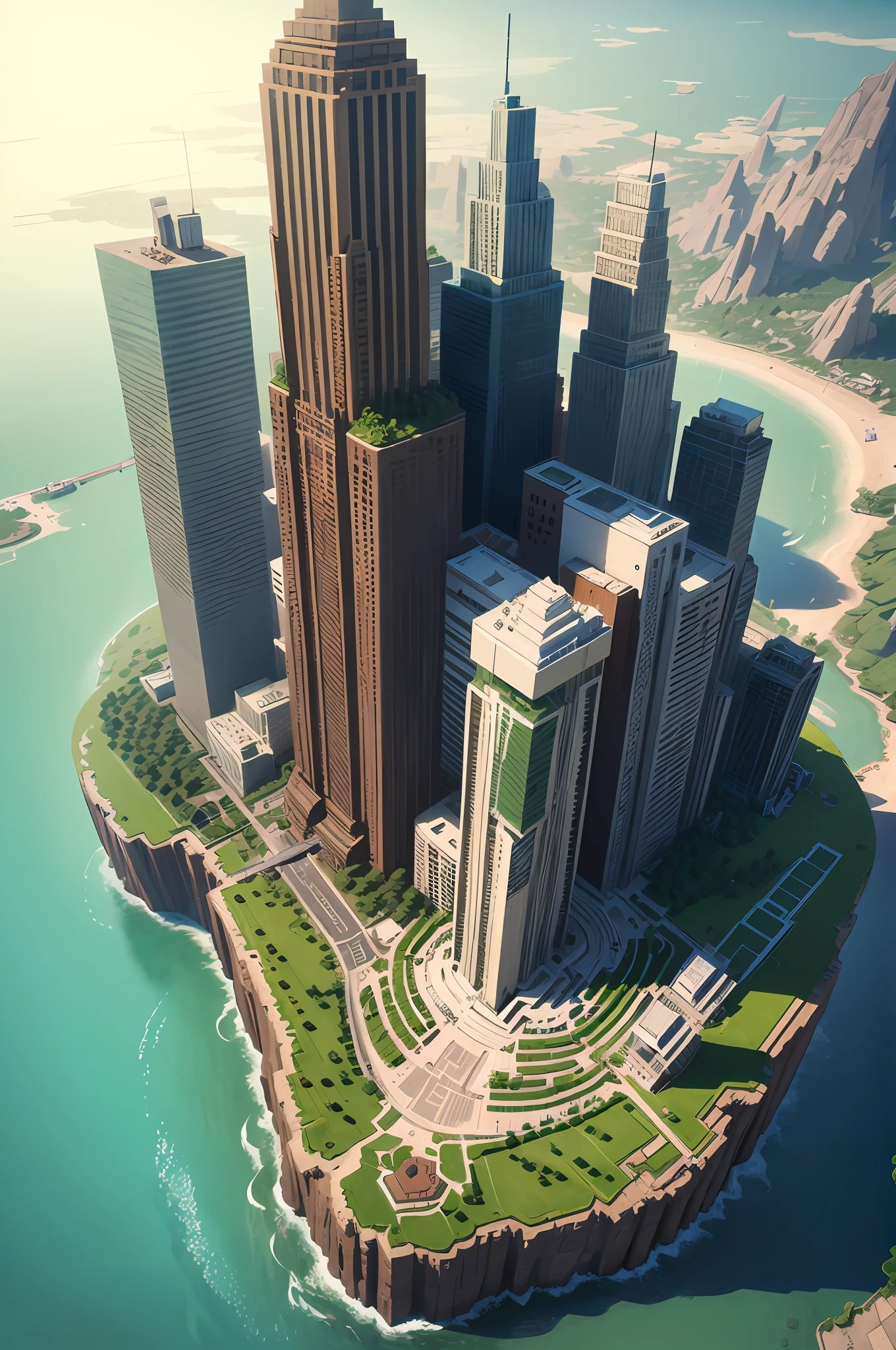 Minecraft city futuristic, plane, robots, vehicles --auto