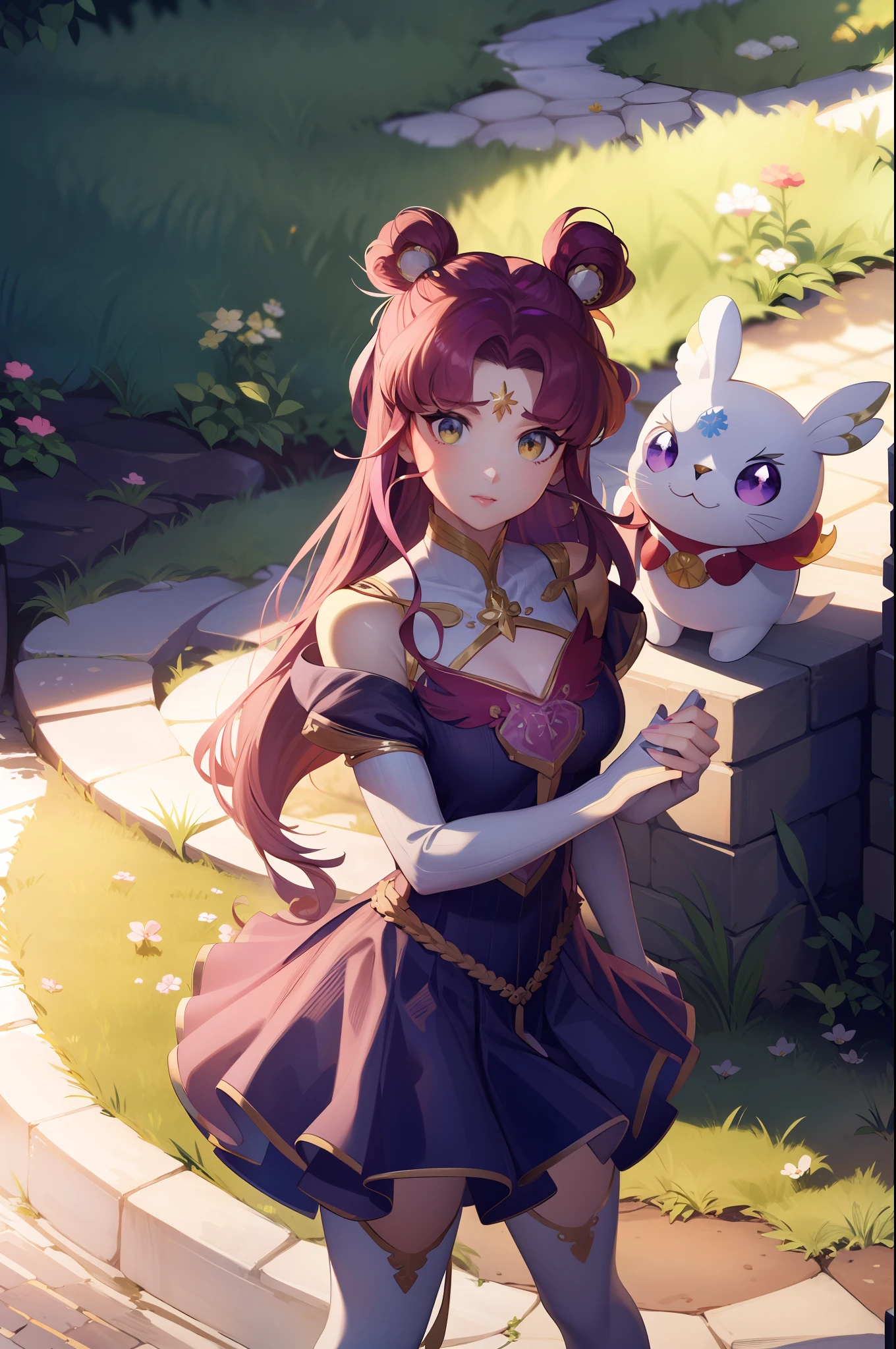 Anime - Menina estilo em um vestido roxo com um gato branco, Wlop e Sakimichan, Artgerm extremamente detalhado, ! arte dos sonhos, portrait knights of zodiac girl, feito com anime painter studio, fanart requintada altamente detalhada, Nixeu e Sakimichan, gama murata e artgerm, Ilya Kuvshinov e Artgerm
