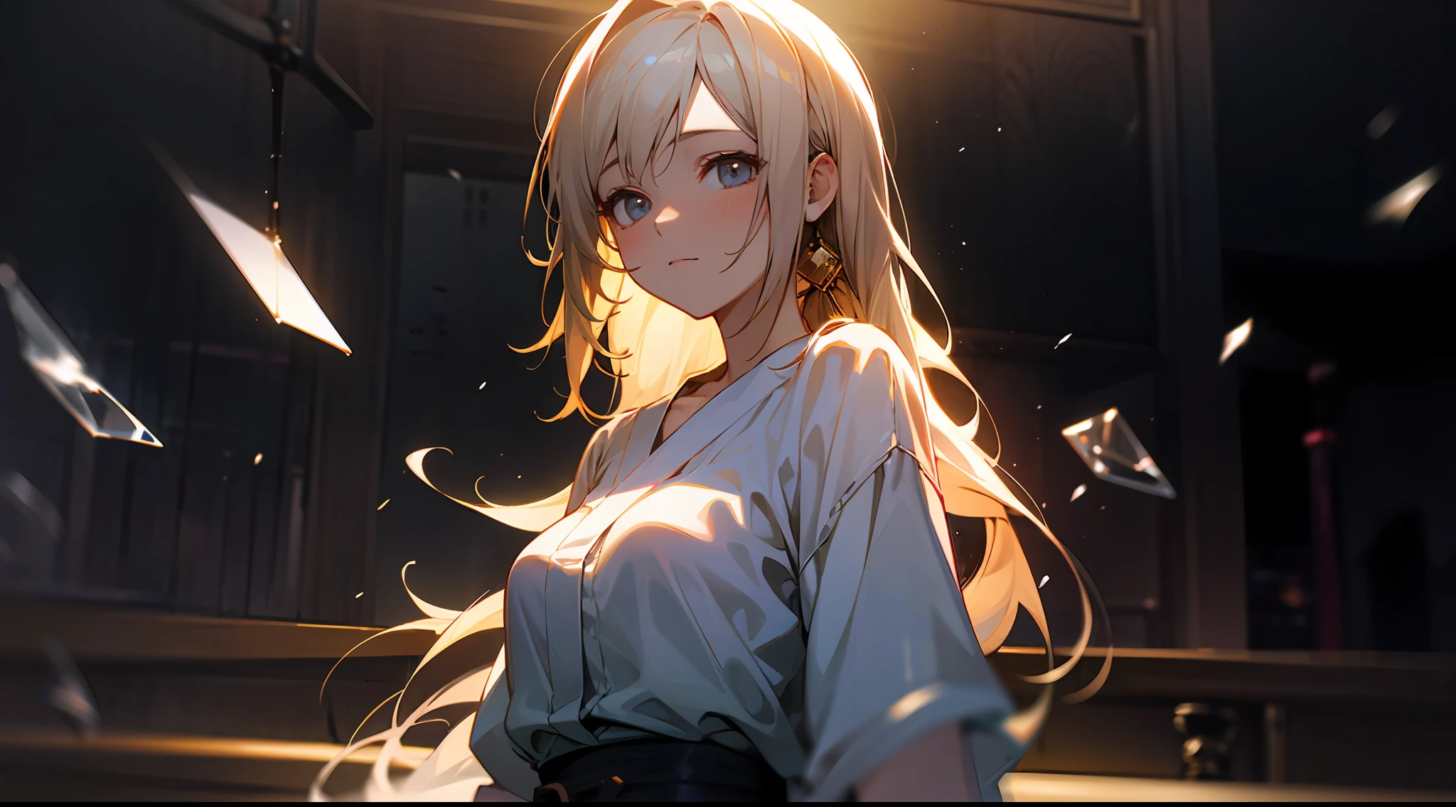 zori，glass，Long-haired girl，Vacated，Light，HD beauty CG