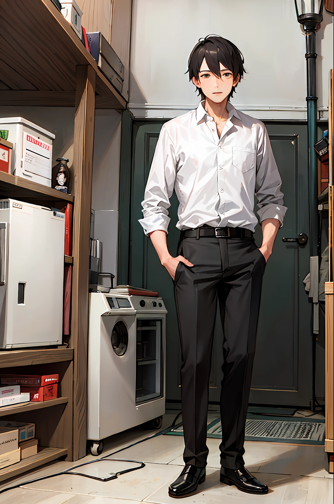 Man in social shoes
