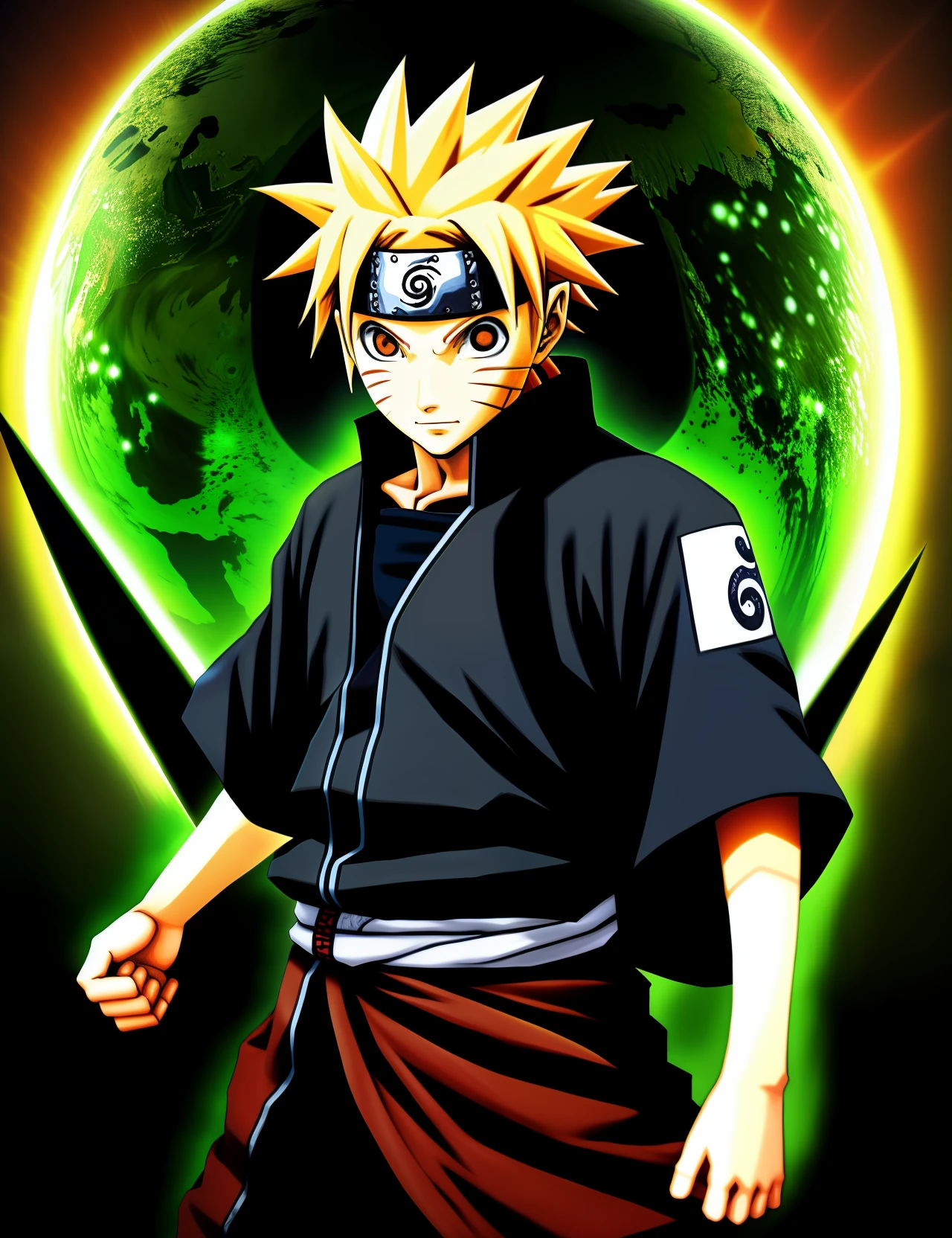 Naruto with earth wallpaper