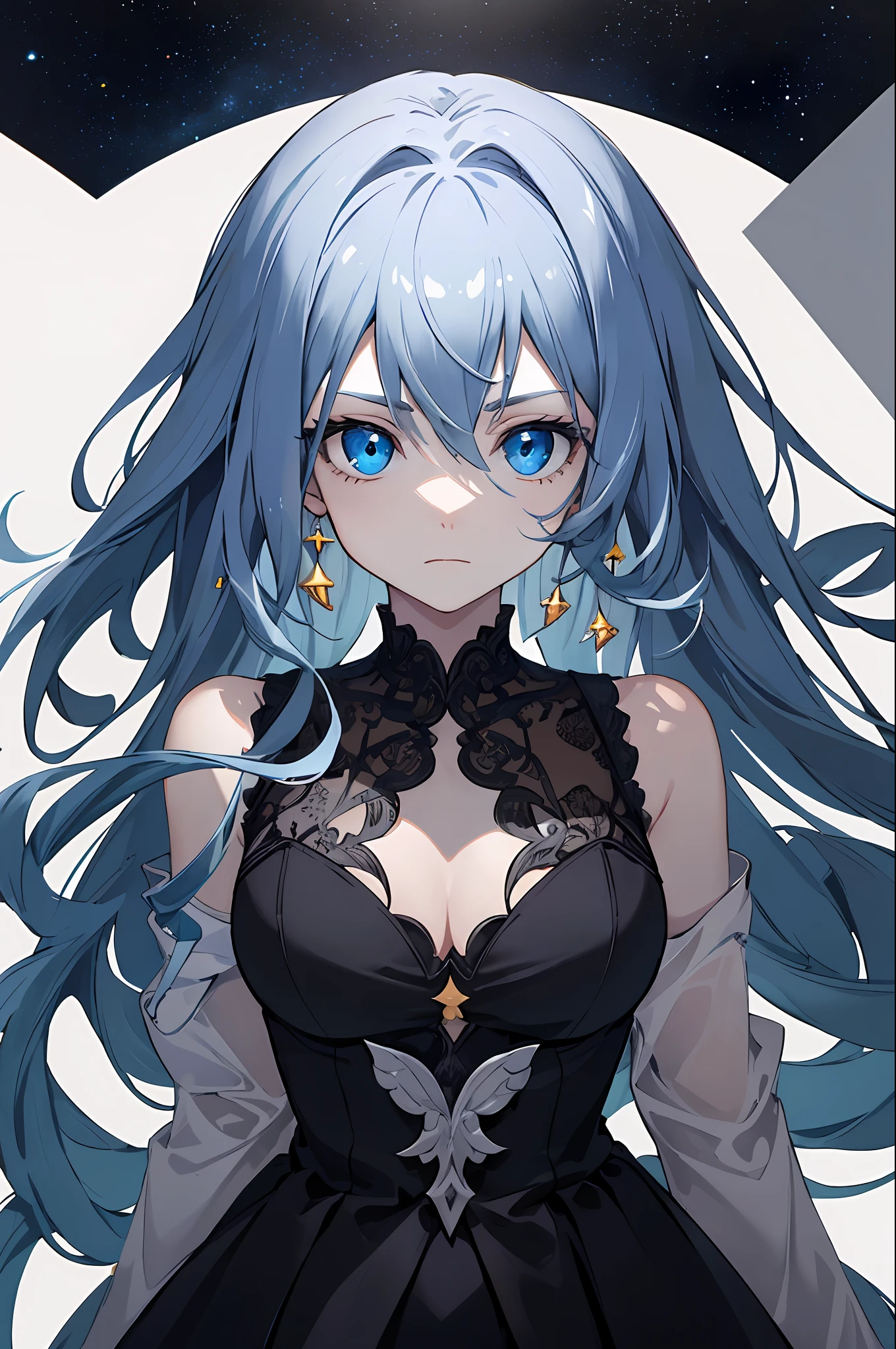 {{{{masterpiece}}}}, {{{hyper detailed}}}, {{{highres}}}, {{good anatomy}}, (((best quality))), ((an extremely delicate and beautiful)), {{an extremely detailed and delicate}}, {8k cg wallpaper}, {stunning art}, {{illustration}}, {amazing}, original, mature, ((half-body shot)), ((pale skin)), intricate, (depth of field), highly detailed body, (((masterpiece))), (extremely high quality artwork), detailed face, masterwork, best quality, incredibly absurdness, ((best quality)), (ultra-detailed), (beautiful detailed eyes), (((Galaxy eyes))), ((bored eyes)), Helf-lid eyes, hyper intricate, extremely detailed girl, beautiful detailed eyes, vibrant eyes, ray tracing, [[[vibrant colors]]], from waist up, girl, sharp focus, [[best quality]], illustration, dynamic angle, depth of field, dynamic light, 1girl, (( long hair, straight hair)), blue hair, hair, silky hair, dynamic hair, medium breasts, (blue eyes), sharp eyes, long eyelashes, ((white shirt)), black tie, casual shirt, frown, bored expression, dynamic lights, god rays, cinematic lightning, (ultra-detailed:1.3), cloudy background, concrete floor
(magazine:1.3), (cover-style:1.3), fashionable, woman, vibrant, outfit, posing, front, colorful, dynamic, background, elements, confident, expression, holding, statement, accessory, majestic, coiled, around, touch, scene, text, cover, bold, attention-grabbing, title, stylish, font, catchy, headline, larger, striking, modern, trendy, focus, fashion,