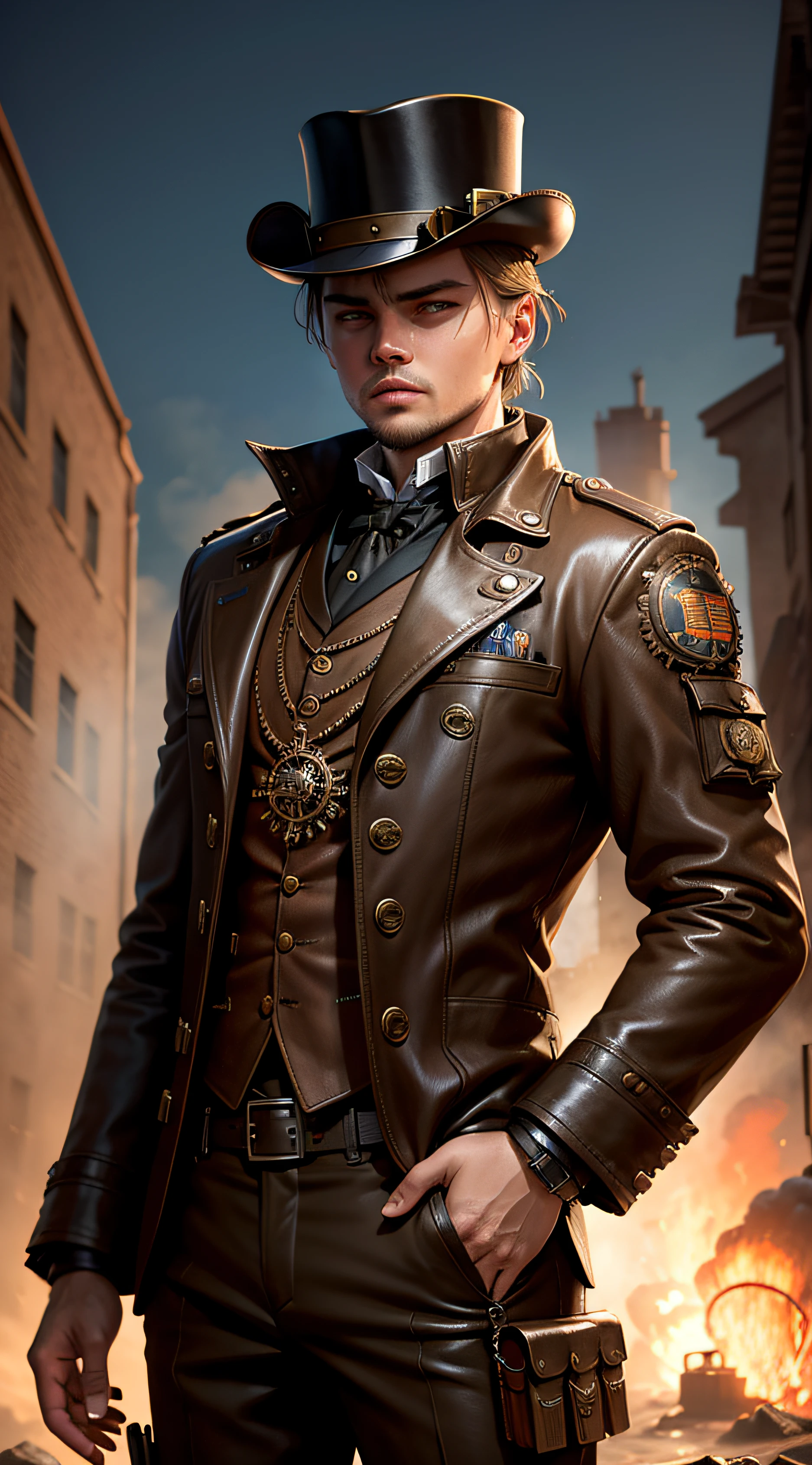 SteamPunk AI, Leonardo Dicaprio as Cod Punk soldier --auto