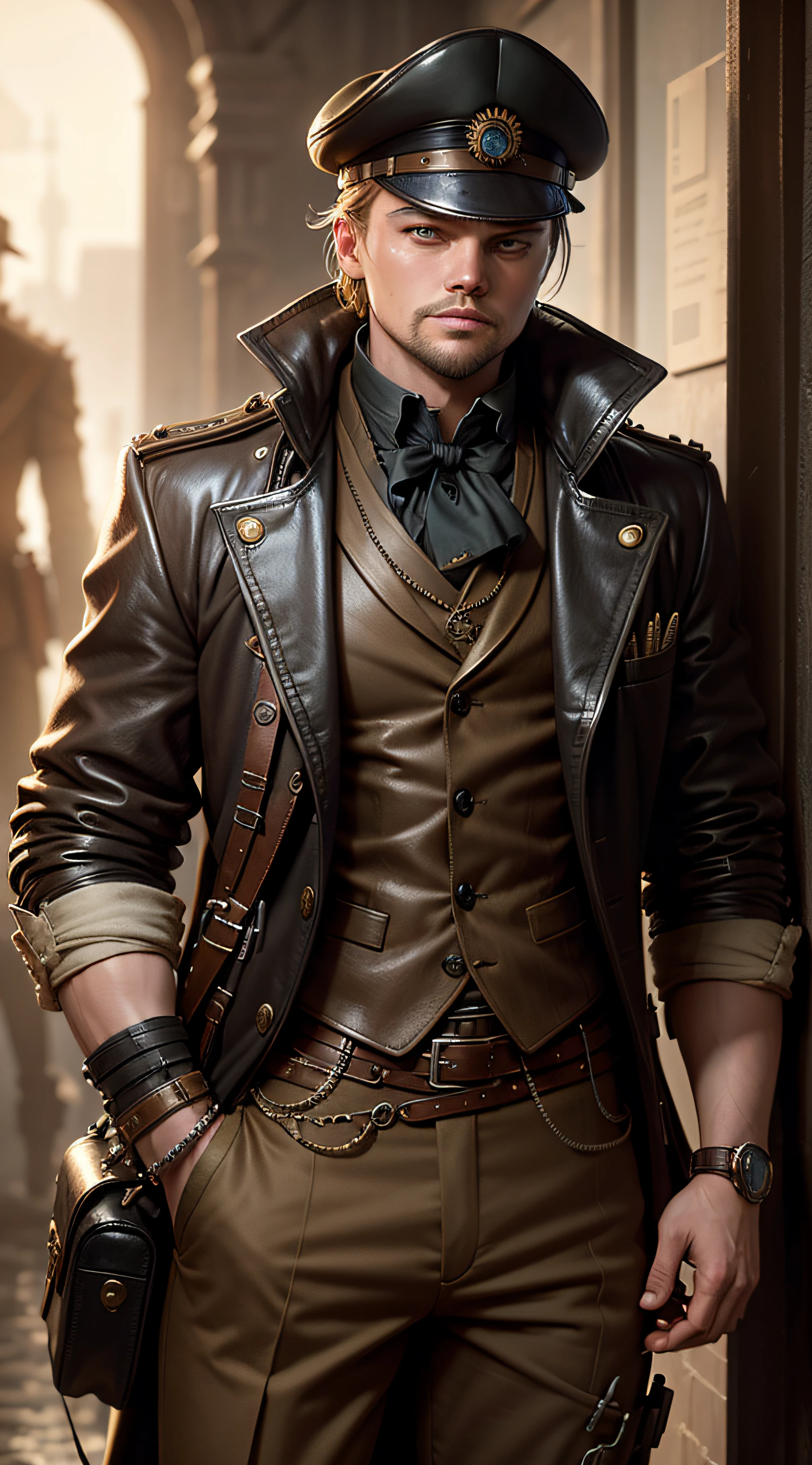 SteamPunk AI, Leonardo Dicaprio as Cod Punk soldier --auto