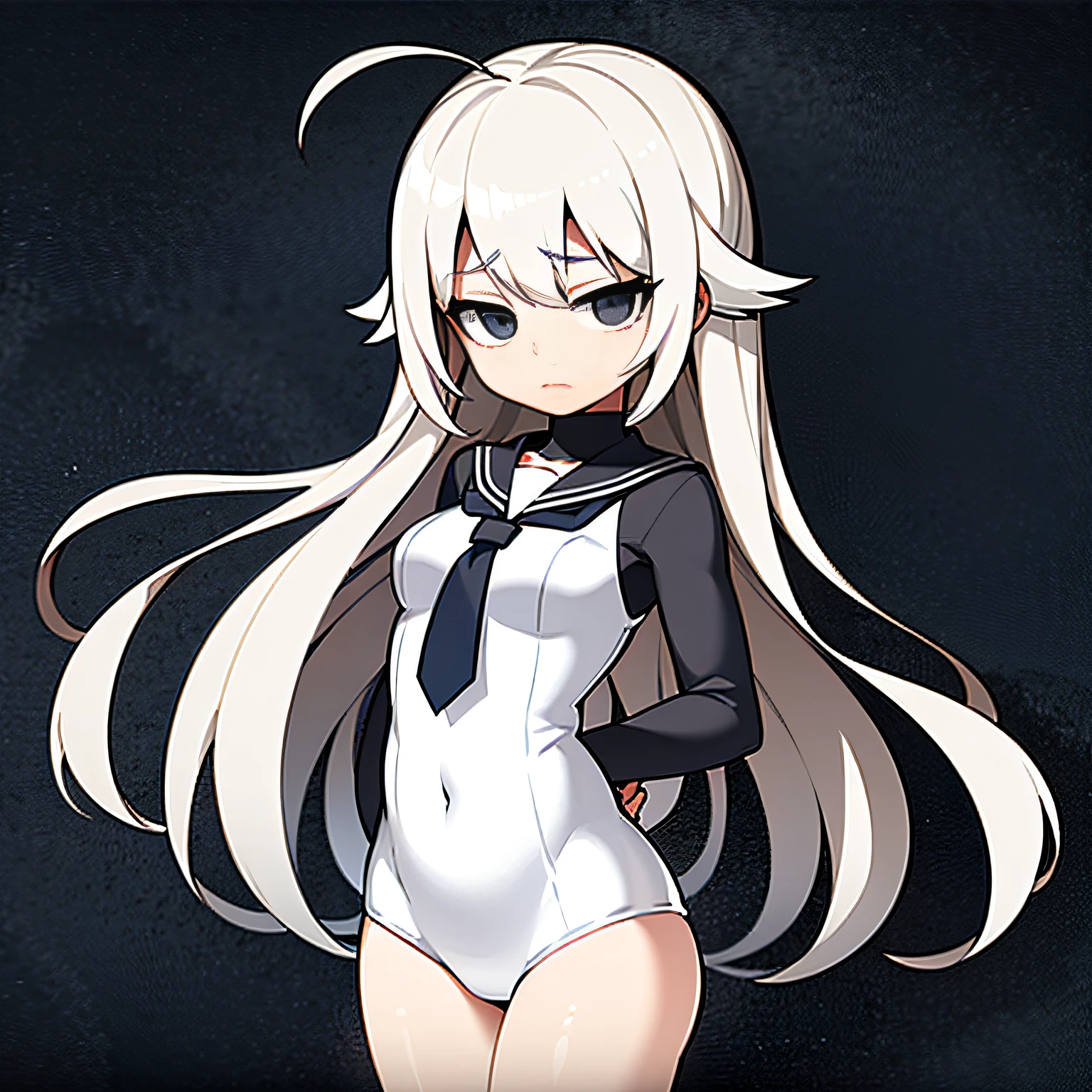 ​masterpiece, 1girl in, 独奏,　Shy face、grayscales、monochromes、half tone、Manga、dynamicposes、female students、a sailor suit、a blond、Twin-tailed、white backgrounid、solidbackground、simple background、high detal