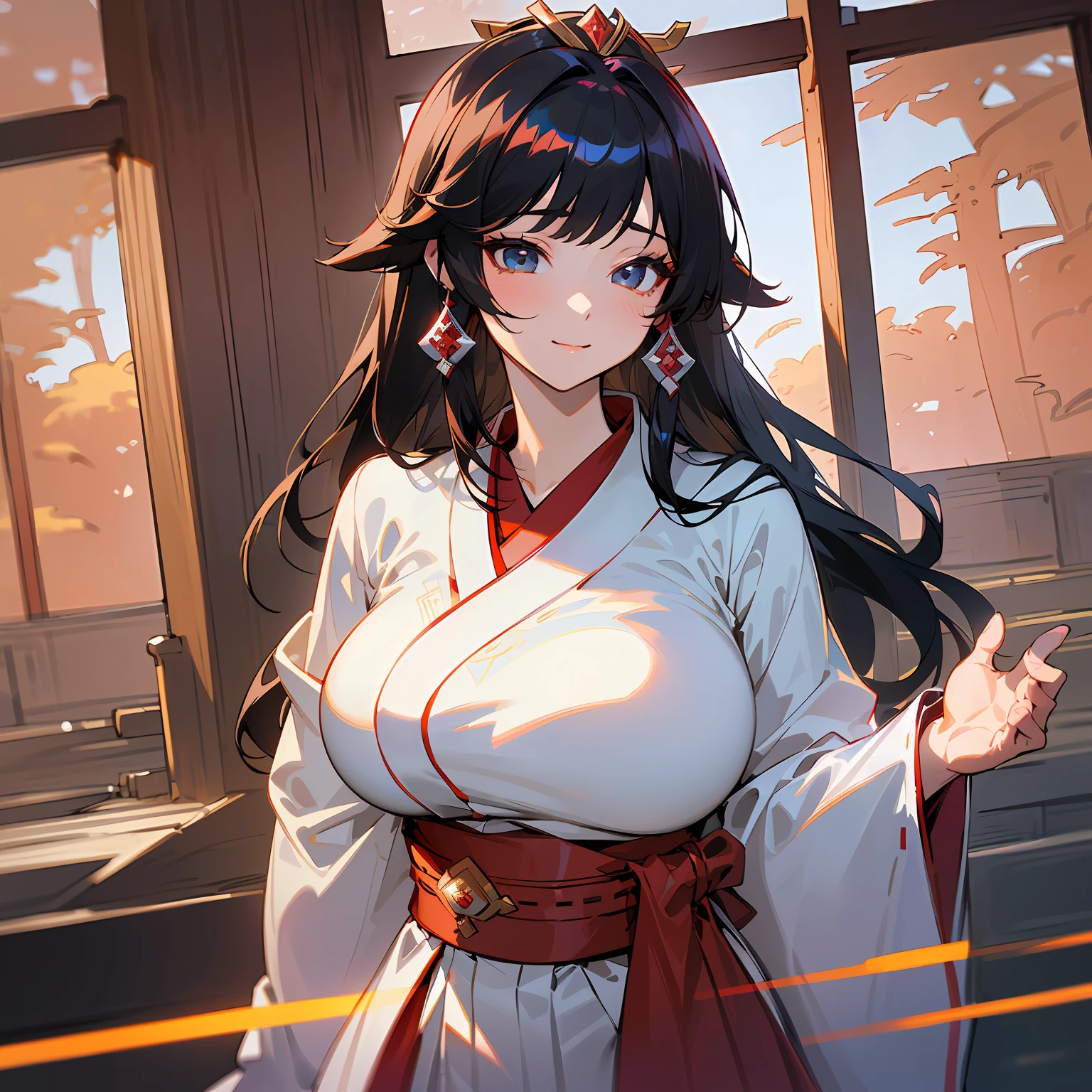 (Night:1.7), east asian architecture,
sitting at attention,sitting on Tatami,
White_kimono,
black_hair, long_hair, hair_pulled_back,parted_lips,purple_eyes, braid,
1 girl, Manga,20yo,mature female,Beautiful Finger,Beautiful long legs,Beautiful body,Beautiful Nose,Beautiful character design, perfect eyes, perfect face,
looking at viewer,(innocent_big_eyes:1.0),(Light_smile:1.0),
official art,extremely detailed CG unity 8k wallpaper, perfect lighting,Colorful, Bright_Front_face_Lighting,
(masterpiece:1.0),(best_quality:1.0), ultra high res,4K,ultra-detailed,
photography, 8K, HDR, highres, absurdres:1.2, Kodak portra 400, film grain, blurry background, bokeh:1.2, lens flare, (vibrant_color:1.2)
(Beautiful,large_Breasts:1.4), (beautiful_face:1.5),(narrow_waist), --auto
