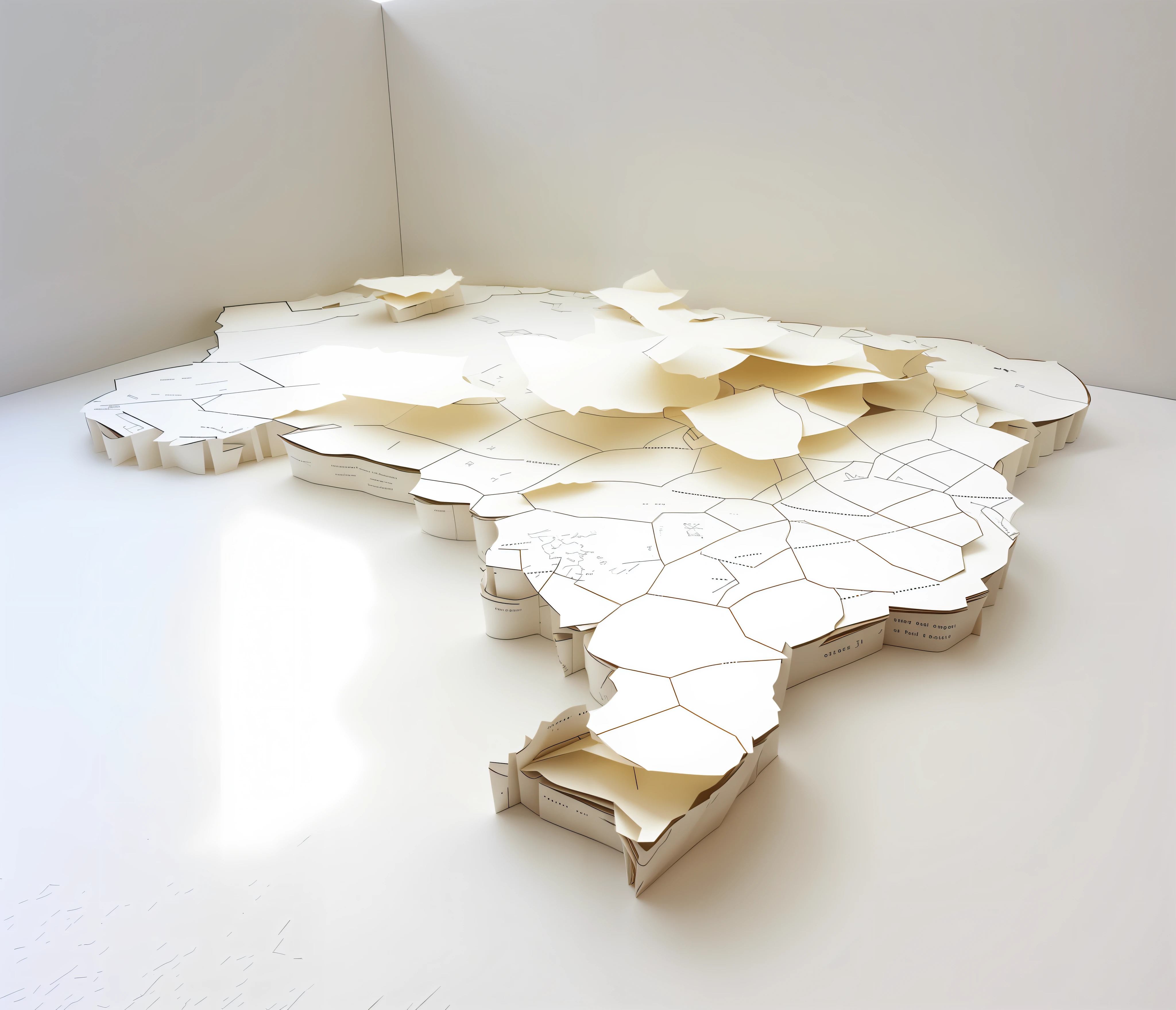 there is a paper sculpture made of many different types of paper, flowing book pages, feito de papel, feito de papel, arte em papel, papel em camadas, not paper, arte de modelagem de papel, explosion of data fragments, intricate 3 d illustration, arte em papel em camadas, insanamente detalhado, arte rivuletpaper, texto sobre papel, close - acima em detalhado