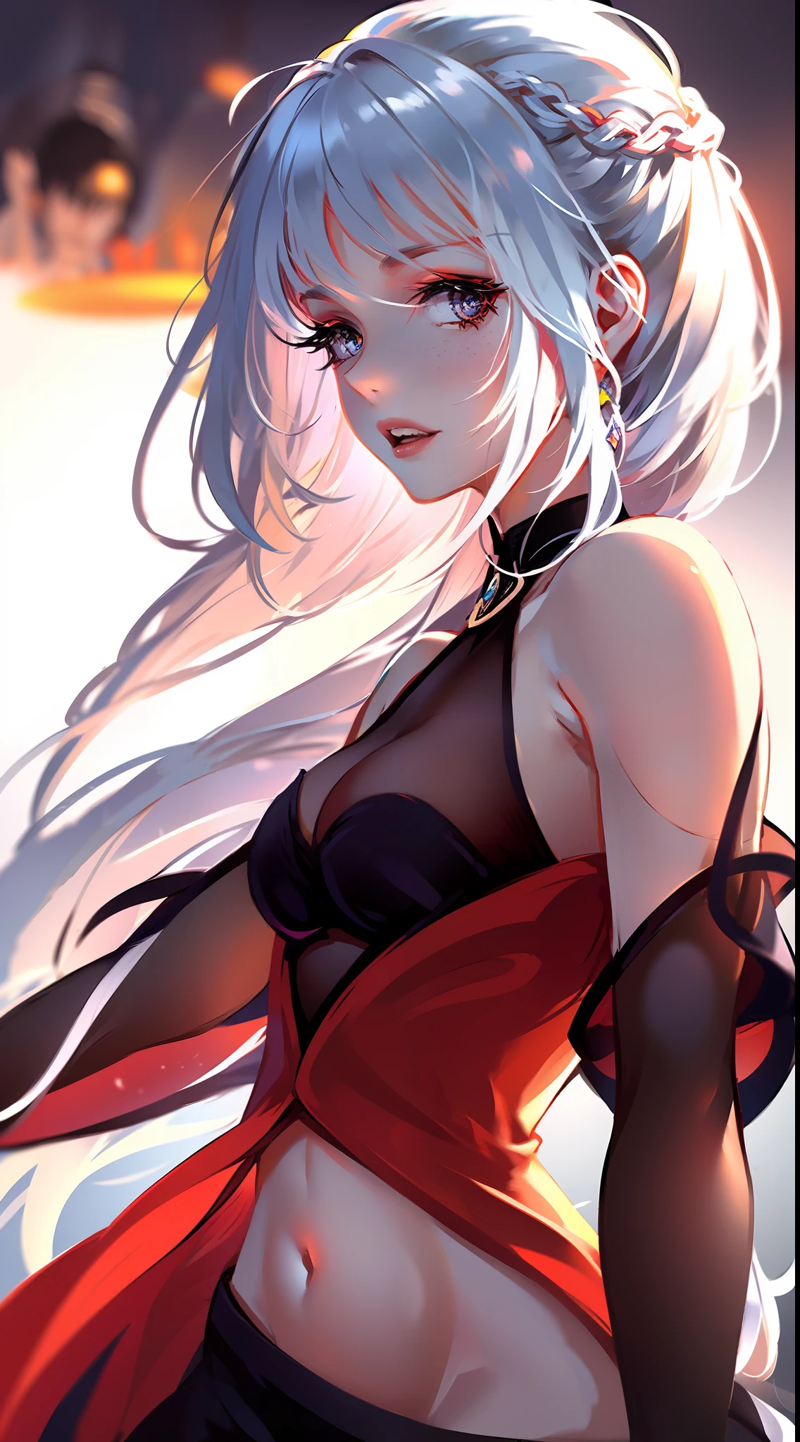 Woman with white hair,guidao