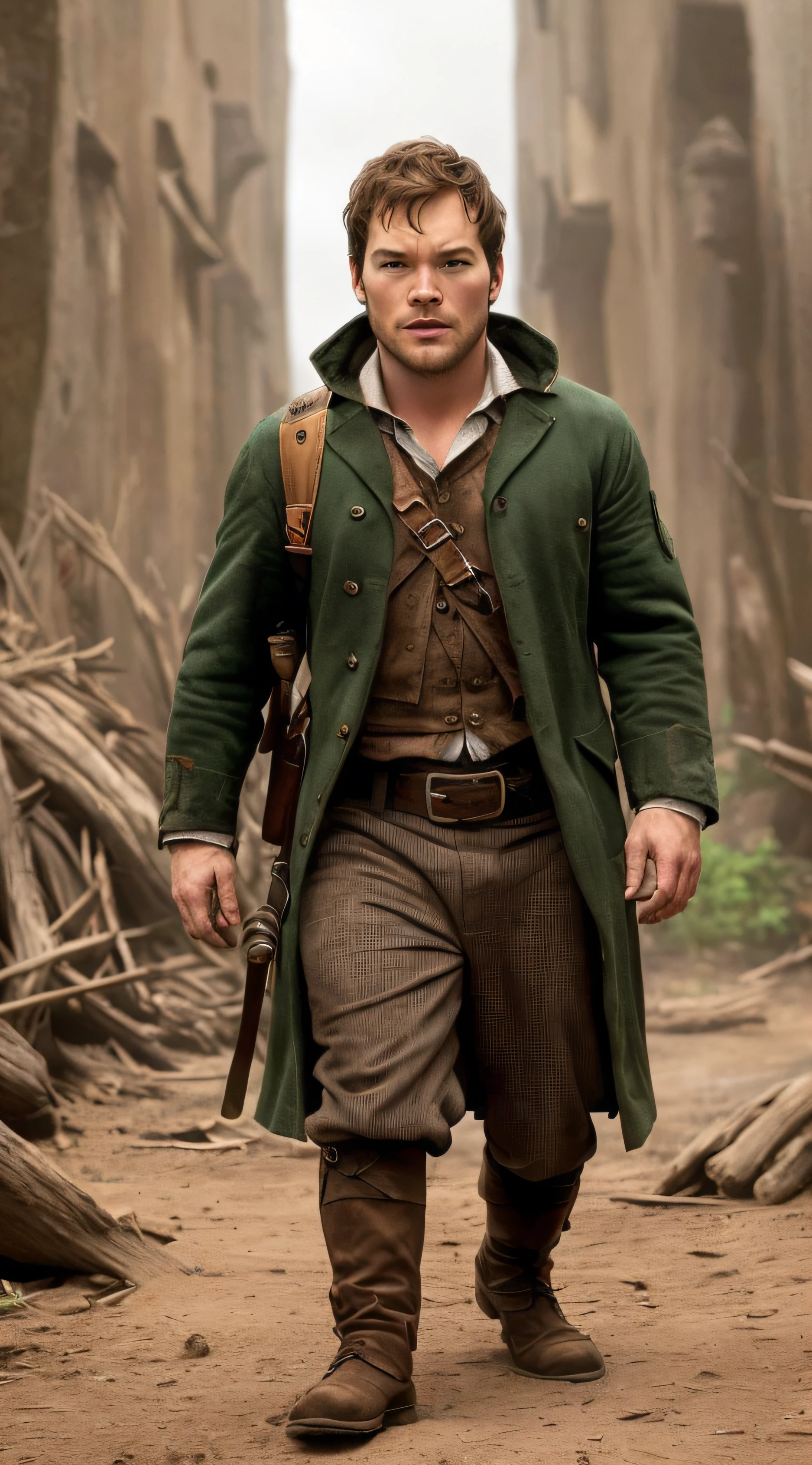 (papel de parede 8k extremamente detalhado), an average photo of Chris Pratt as a War Dwarf, intrincado, High detail, Dramatic --auto