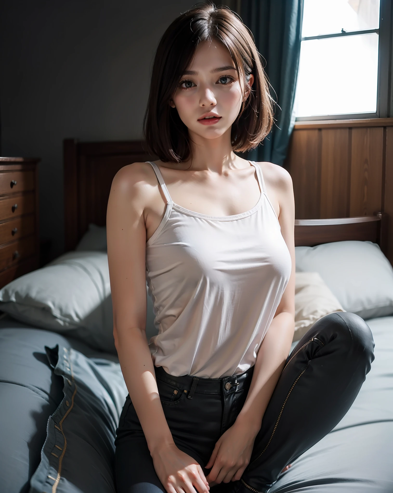 1girl, Rusian girl, 30 years old, realistic, best quality, high resolution, highly detailed, big brestes, short hair, change pose,