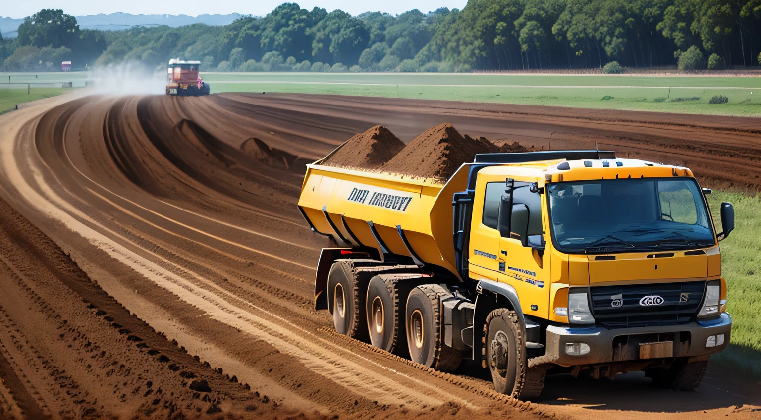 Muck transporters transport soil at earthmoving sites --auto