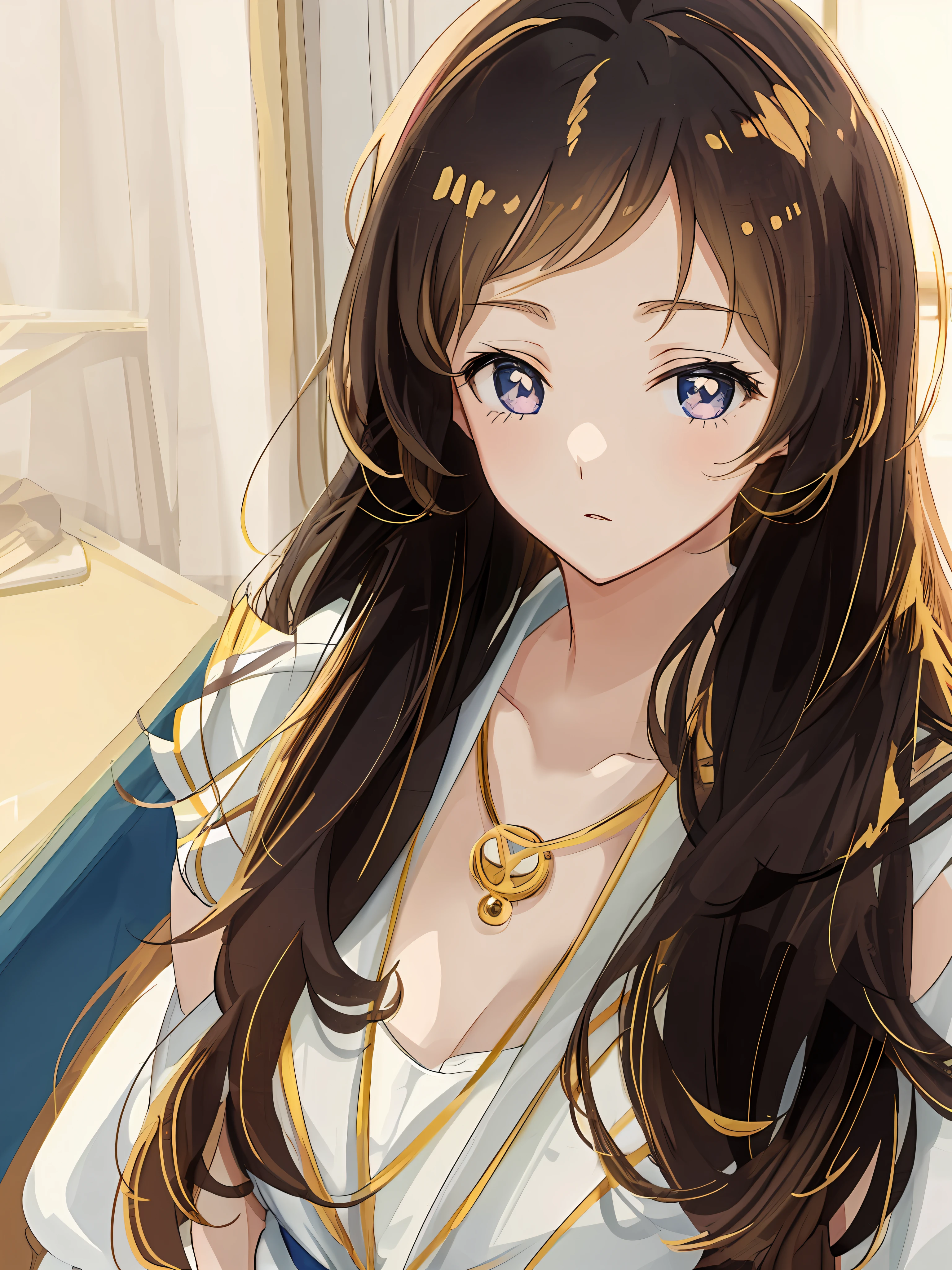 Anime girls with, an anime drawing by Sailor Moon, Pisif, serial art, Beautiful anime woman, Anime princess, Cute anime woman, blond-haired princess, lofi-girl, Blonde anime girl with long hair, Curly blonde anime girl, anime big breast, Very beautiful and lovely woman, lofi portrait, Pink clothes，Golden hair，Anime，Rejoice，delight，Big wavy hair，Yellow hair