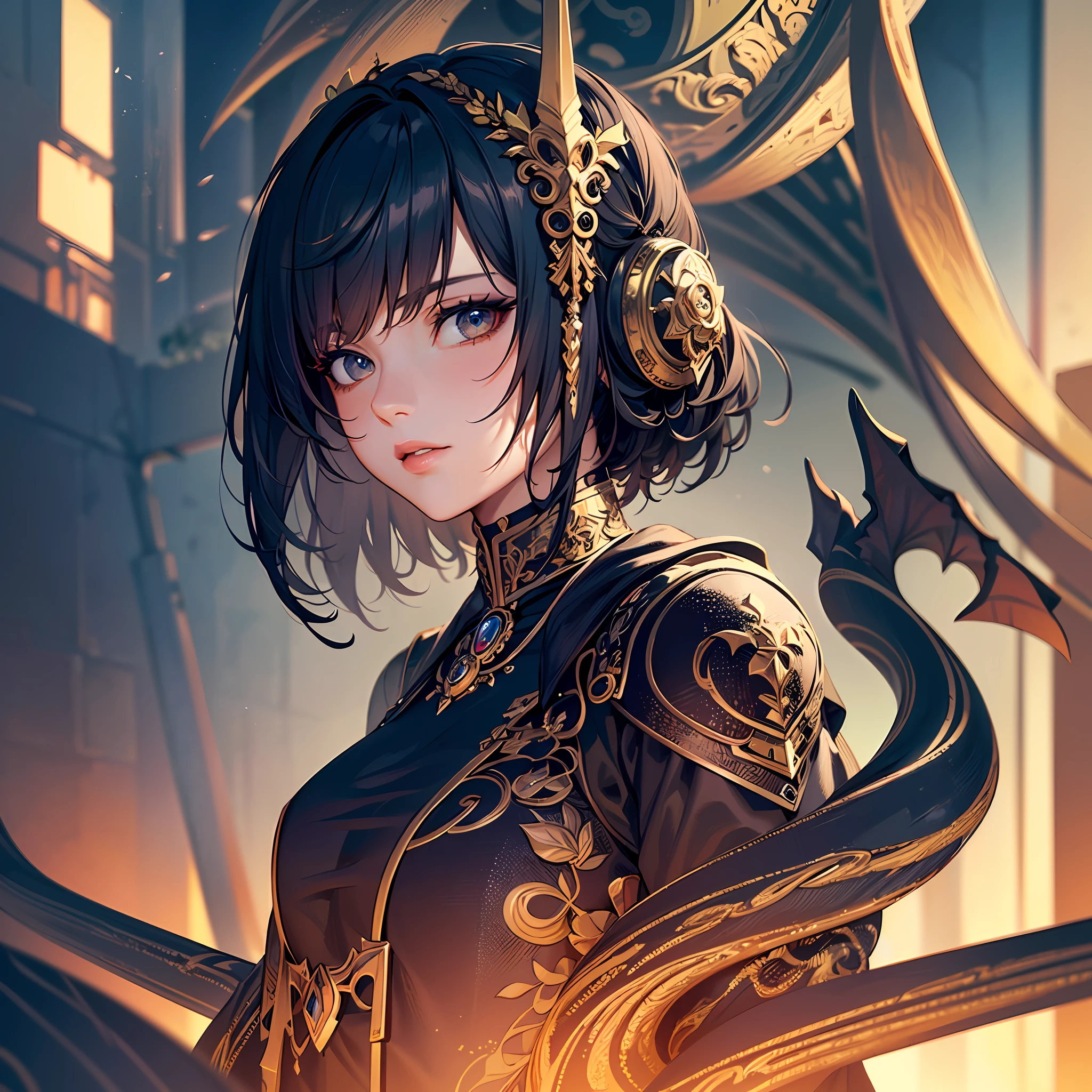 dystopians style, (Masterpiece, Top quality, Best quality, offcial art, Beautiful and aesthetic:1.2), (1lady:1.3), extreme detailed details,(Fractal art:1.3),Colorful,highest details,(Upper body:1.3),