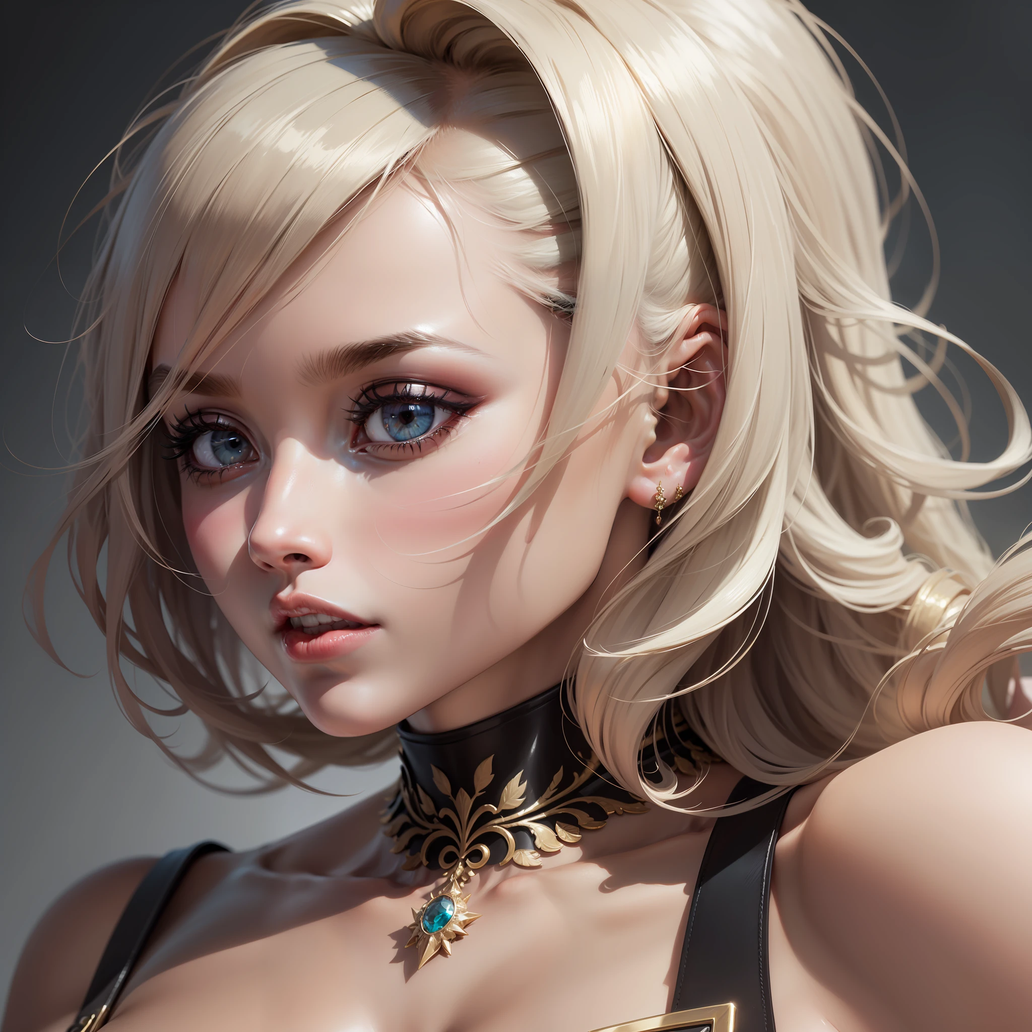 (8k, 4k, mejor calidad, highres: 1.2), (maasterpiece, realista, foto realista: 1.37), 1girl, solo, bella japonesa, cara hermosa, lashes, nariz, labios brillantes, (ojos detallados, mirando al espectador, piel clara, piel blanca: 1.5), tez fina, parte superior del cuerpo, pechos grandes, verano, cabello largo, cabello rubio, cabello rosa, flequillo, adorno para el cabello, lazo, younger