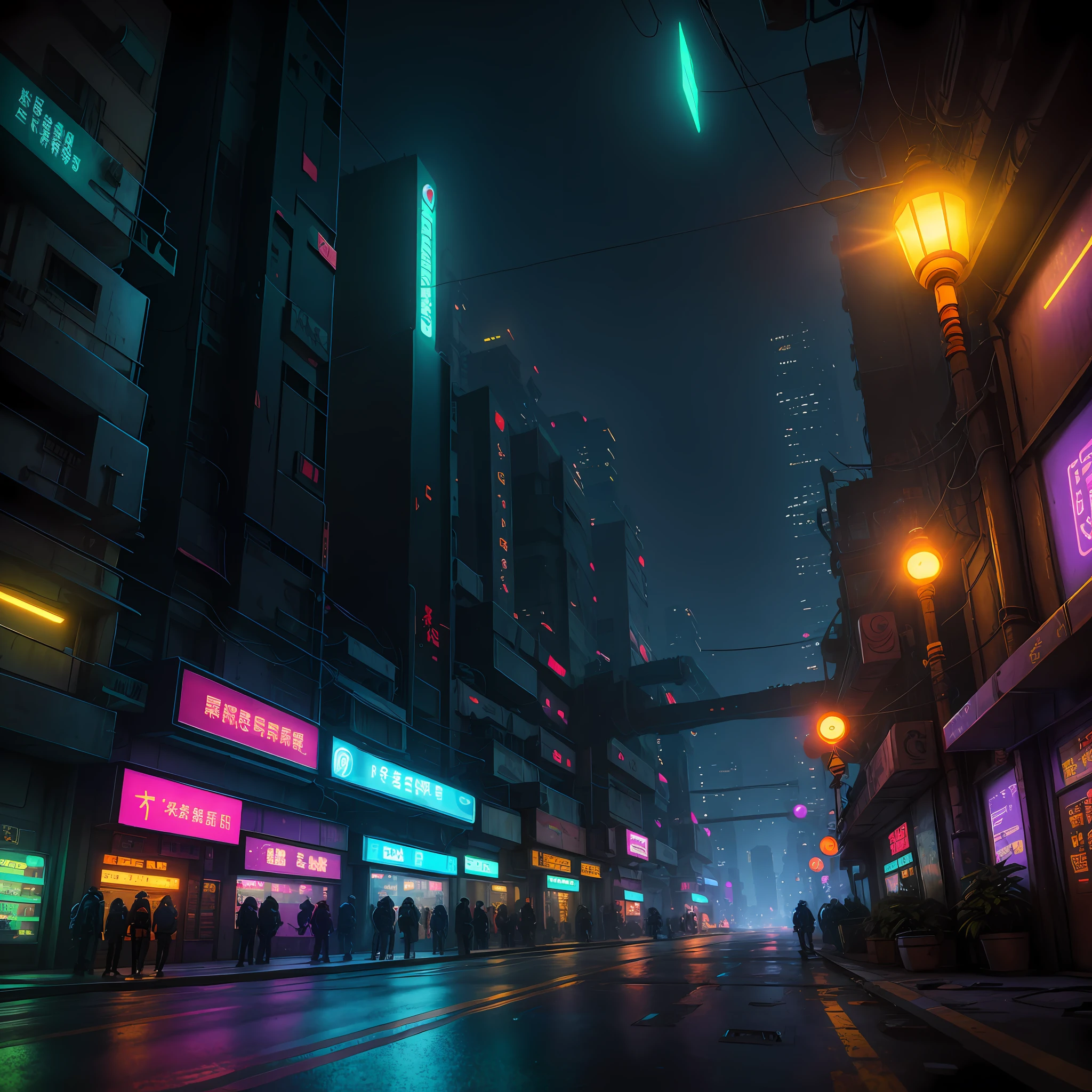 cyberpunk city from sci-fi movie,empty street,the night,Chinese-style architecture,Bridges,old shops,Irregular,circuit boards,electrical wires,iintricate,ultra - detailed,realisticlying,Ultra photo realsisim,high qulity,optimum, super detailing, insanely details, The is very detailed, Foto realism, Epic composition,best qualtiy