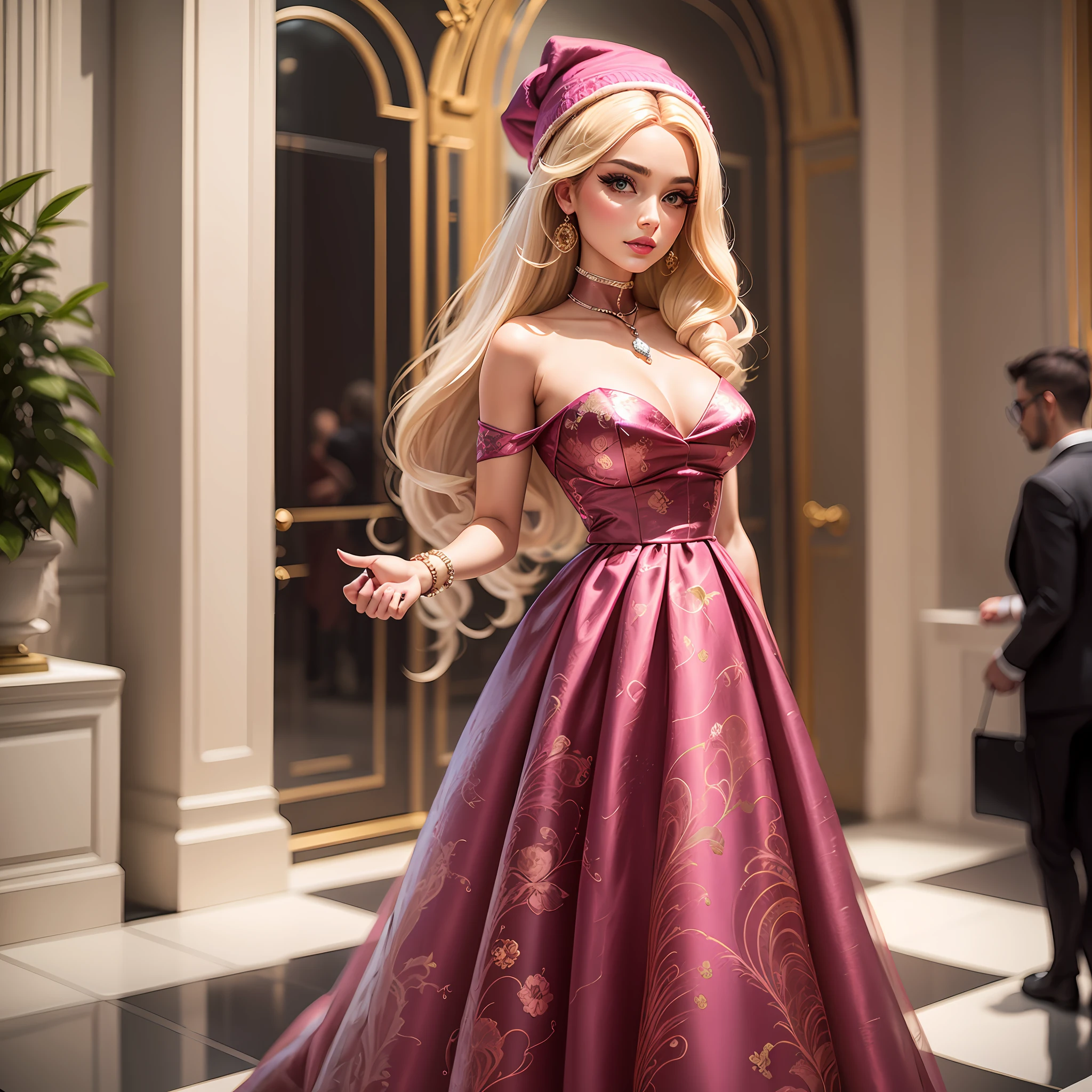 Join Barbie as a refined art connoisseur, participando de uma gala exclusiva do museu. Vestida com um vestido requintado, She captivates with her presence amid priceless pieces of art, adicionando um toque de glamour ao evento cultural. --auto --s2