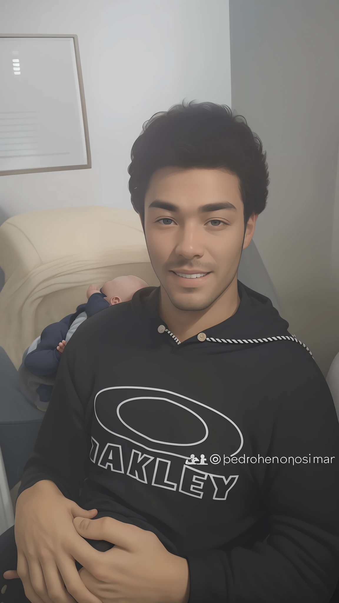 Man with baby on his lap