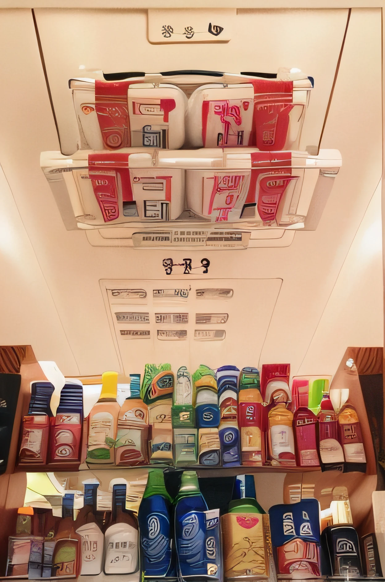 Inside are goods such as drinks,Daily necessities