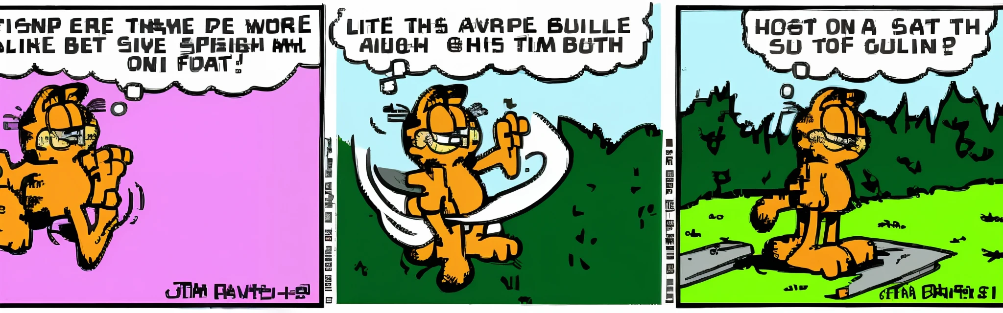 Garfield,driving,going to Walt Disney World,talking about what rides to go on,driving in the car