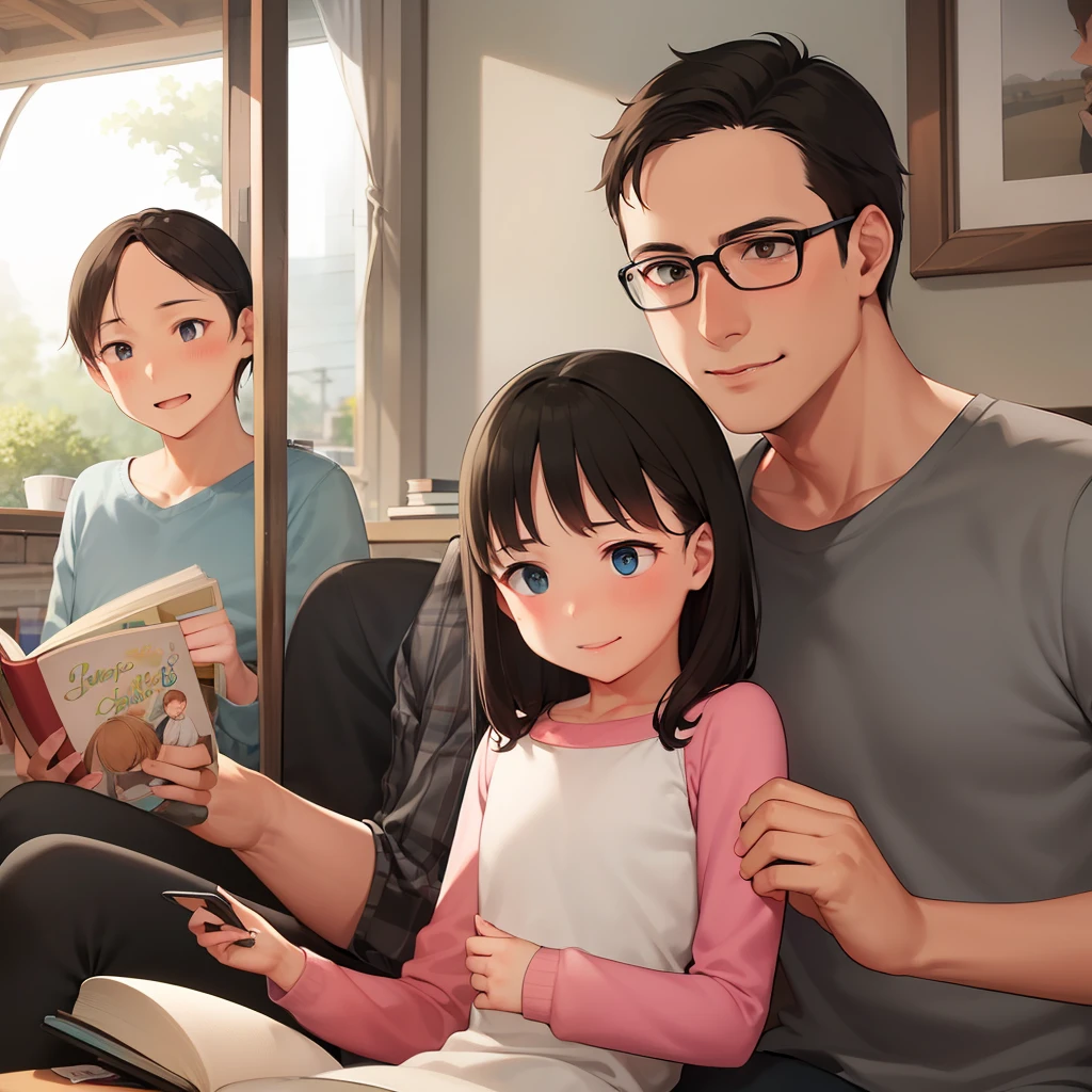 A family of three book club