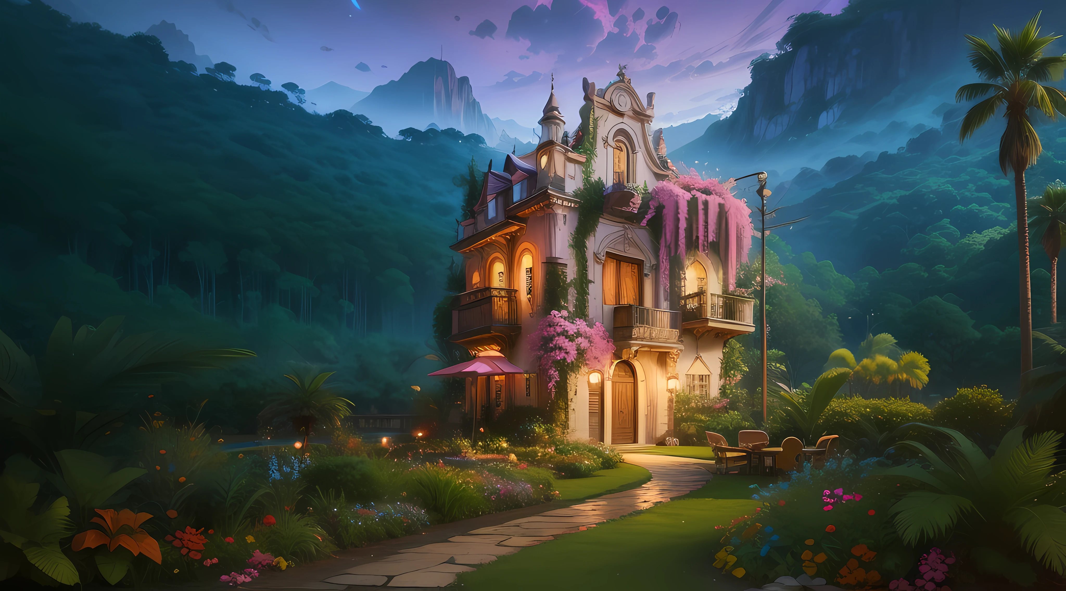 background, encanto, neon, animation