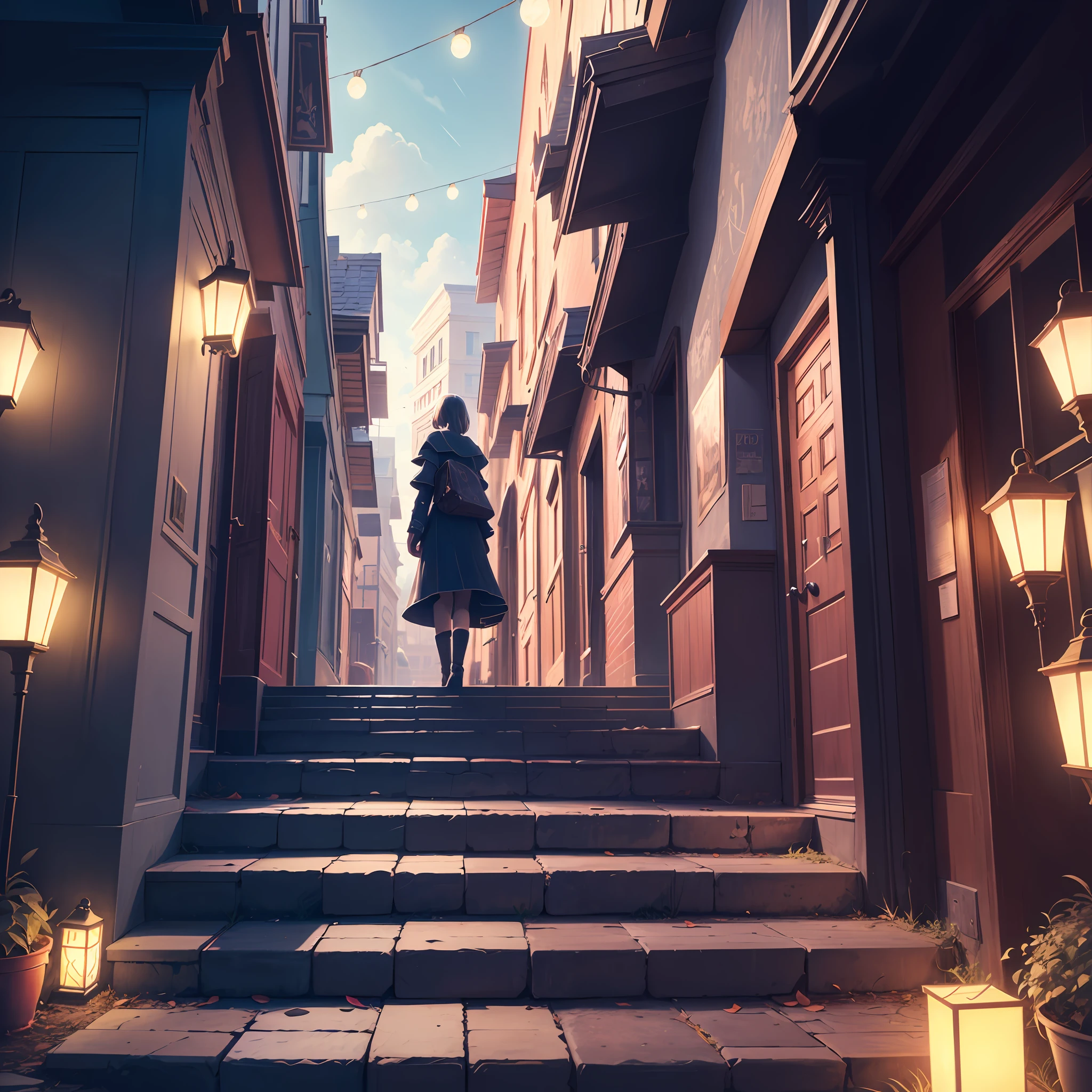 ,NOhumans,trpical garden,Shade lights,Sky lantern,Volumetriclighting,Plant branches and leaves,color difference,lightand shade contrast,visual novel key visual, key art, anime key visual concept, Epic light novel art cover, key visual, anime key art, anime key visual of elegant, light novel cover art, Key anime art, anime background key visual, anime key visual concept art of, Official anime artwork, Anime main visual effects "Small lanterns --auto