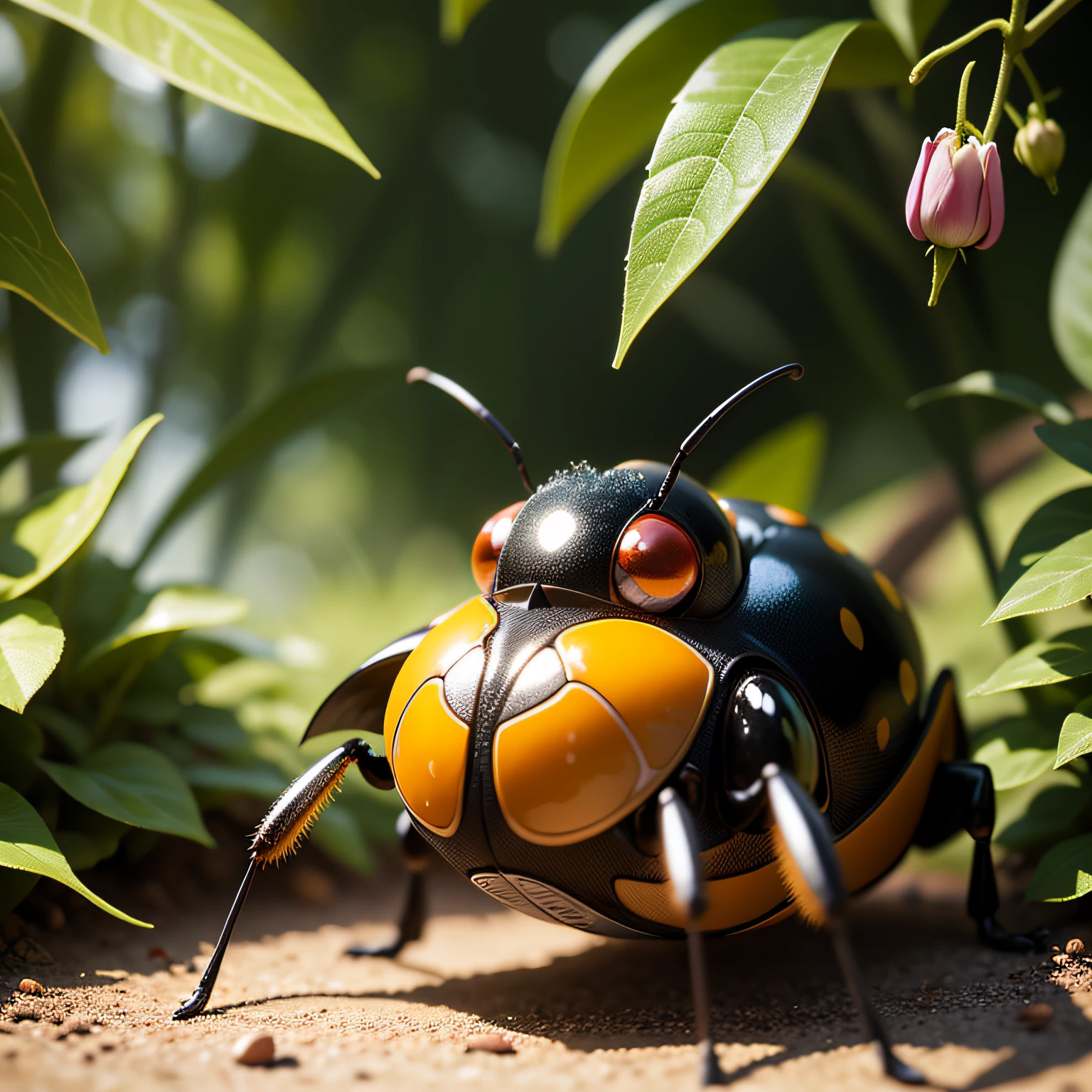 imagens de joaninhas: [Imagem de uma joaninha vermelha com pontos pretos] [Imagem de uma joaninha preta com pontos vermelhos] [Imagem de uma joaninha laranja com pontos pretos] [Imagem de uma joaninha amarela com pontos pretos] [Imagem de uma joaninha verde com pontos pretos] Ladybugs are small, insetos redondos com asas. They are usually red or orange with black dots, but they can also be black or yellow with red or black dots. Ladybugs are found all over the world and are known for their pest control abilities. Eles comem insetos nocivos, as aphids, besouros e lagartas. Ladybugs are considered lucky creatures in many cultures. beleza da joaninha no jardim das flores, flores ultra detalhadas e raras: The ladybug's body is as small as a pinhead, But its black dots are as big as the human eye. The petals of the flowers are as thin as paper and as delicate as butterfly wings. The garden is full of butterflies, bees and other insects that buzz and dance through the air. The sun shines so bright that its rays look like diamonds on the ground. The birds sing so loudly that their sounds sound like music. The air is filled with the sweet smell of flowers. A joaninha parece estar se divertindo explorando o jardim e conhecendo as flores. She lands on a rose and drinks the nectar with her long beak. She then moves to a tulip and licks the pollen with her paws. Ela continua a explorar o jardim, visitando diferentes flores e insetos. A joaninha no jardim torna o lugar ainda mais especial. It is an image of peace, happiness and hope. It's a reminder that, even in the most difficult moments, There is always beauty to be found in the world. --auto