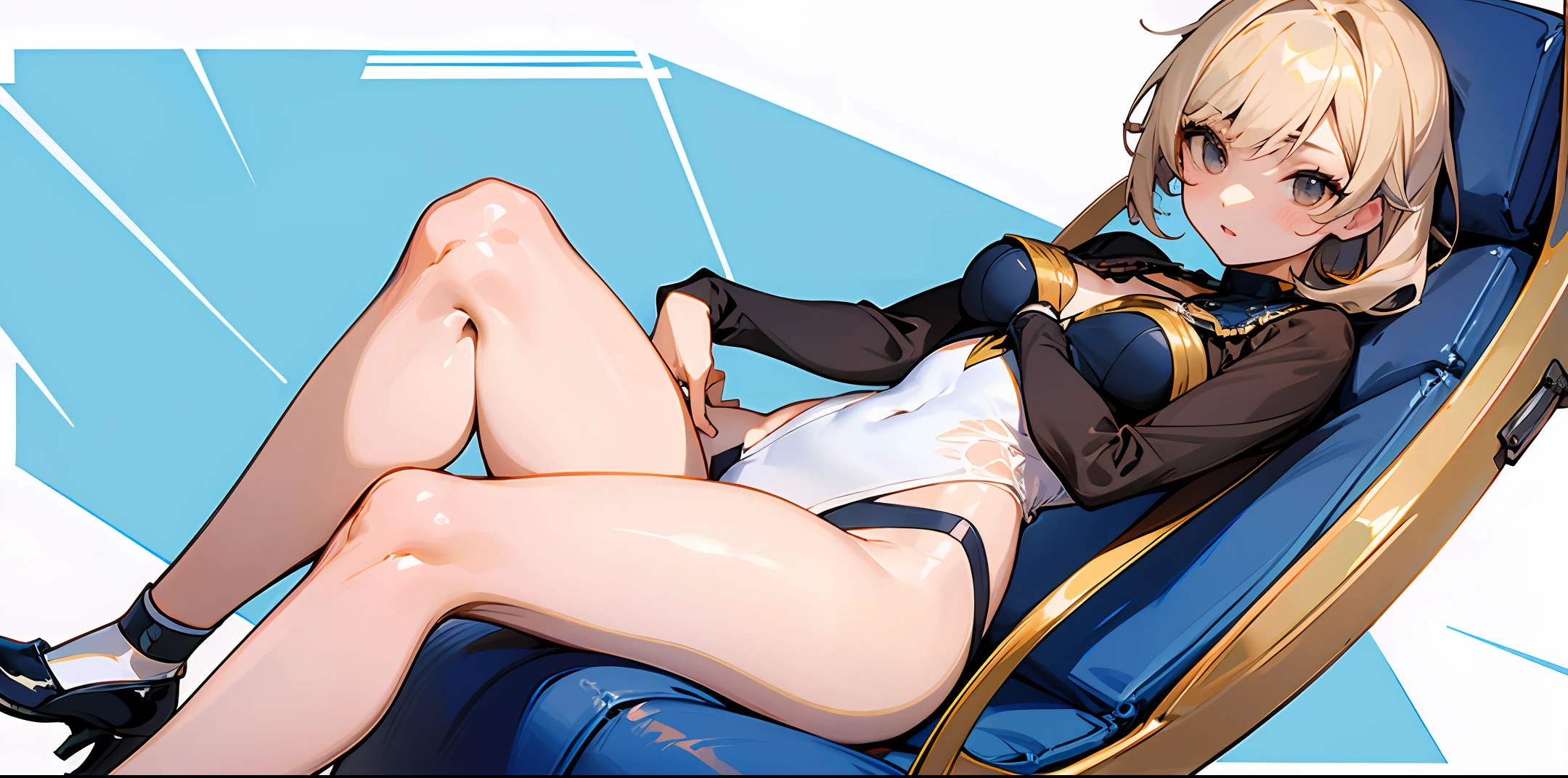 1 daughter、Sheer underwear、animesque、thighs thighs thighs thighs、Open leg sitting、Open crotch、There is a line in the crotch