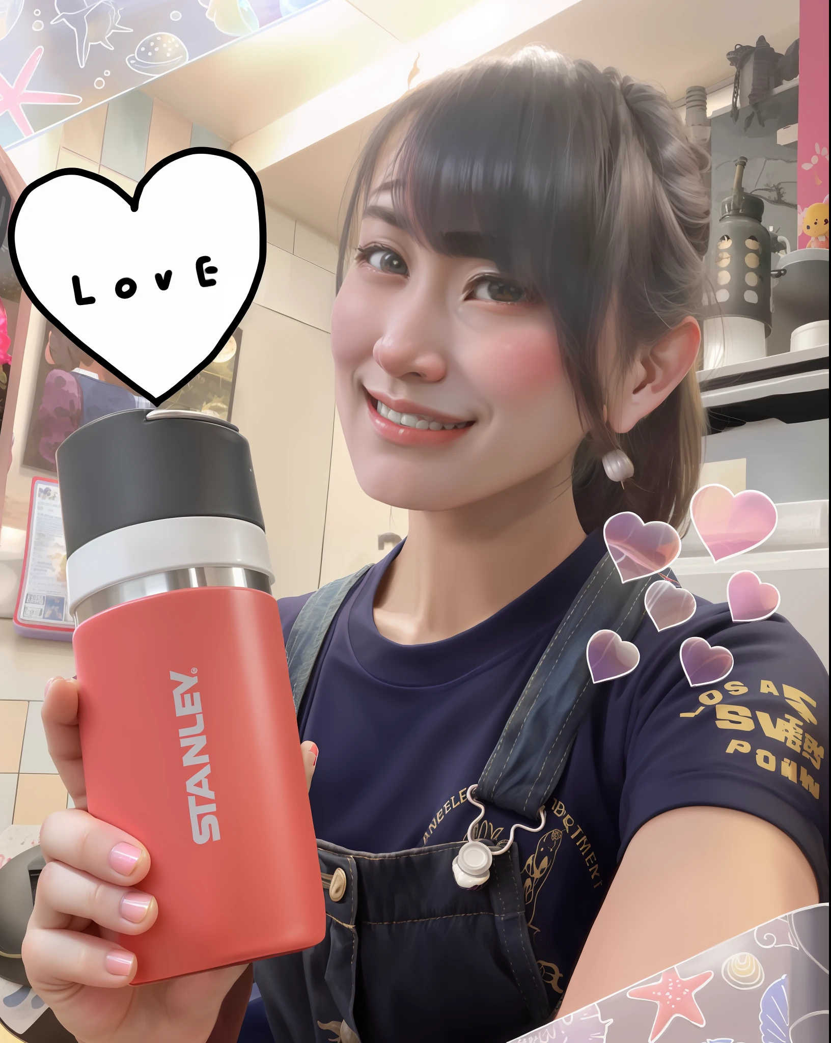 There is a woman with a water bottle and a cup, ❤🔥🍄🌪, 🚿🗝📝, shiny!!, sakimichan, 🦩🪐🐞👩🏻🦳, shikamimi, lovely, shiny, Love Movies, Lovely smile, Happy!!!, 🤬 🤮 💕 🎀, sharn