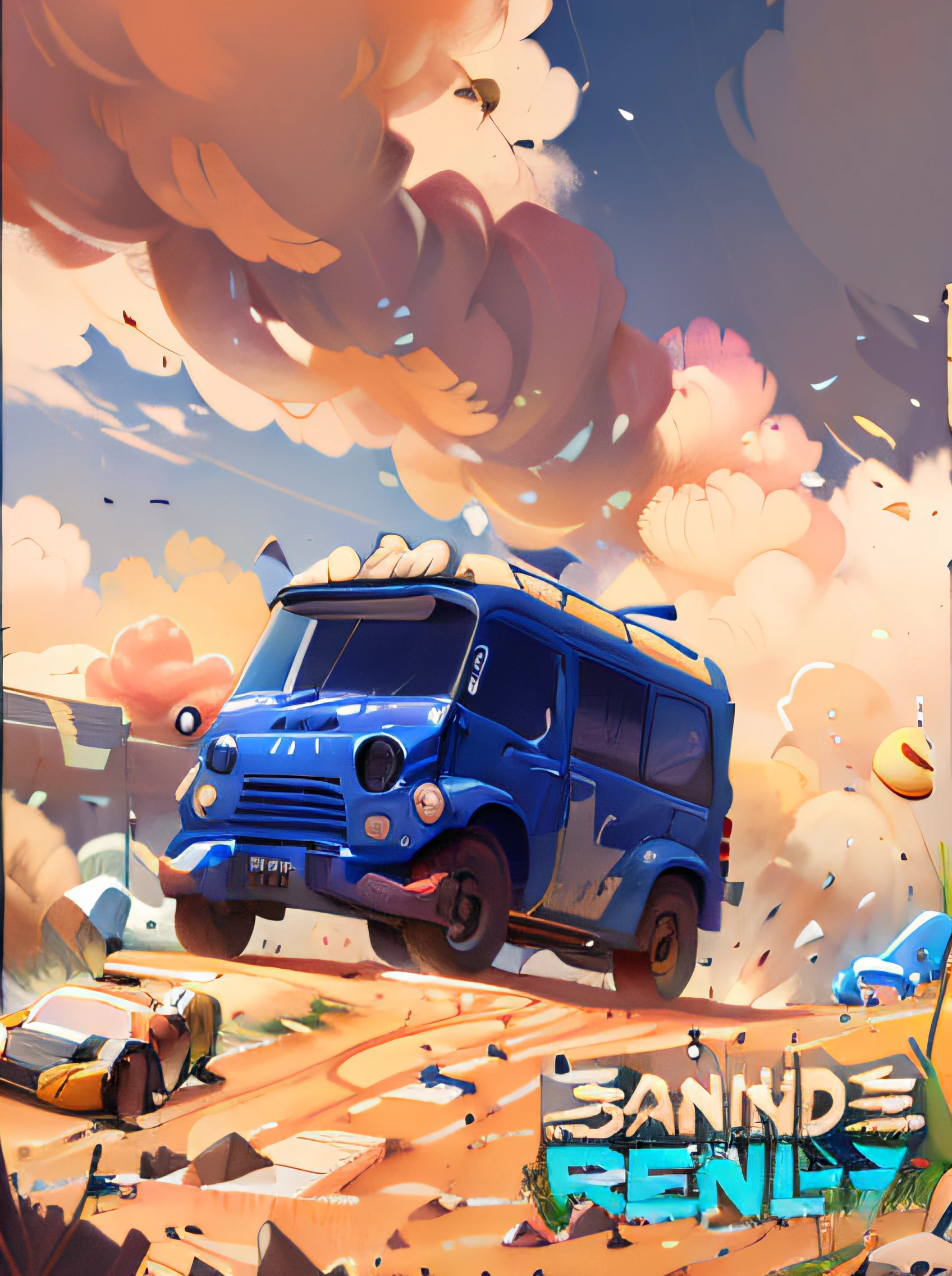 Clouds，sandstorms，Racing cars