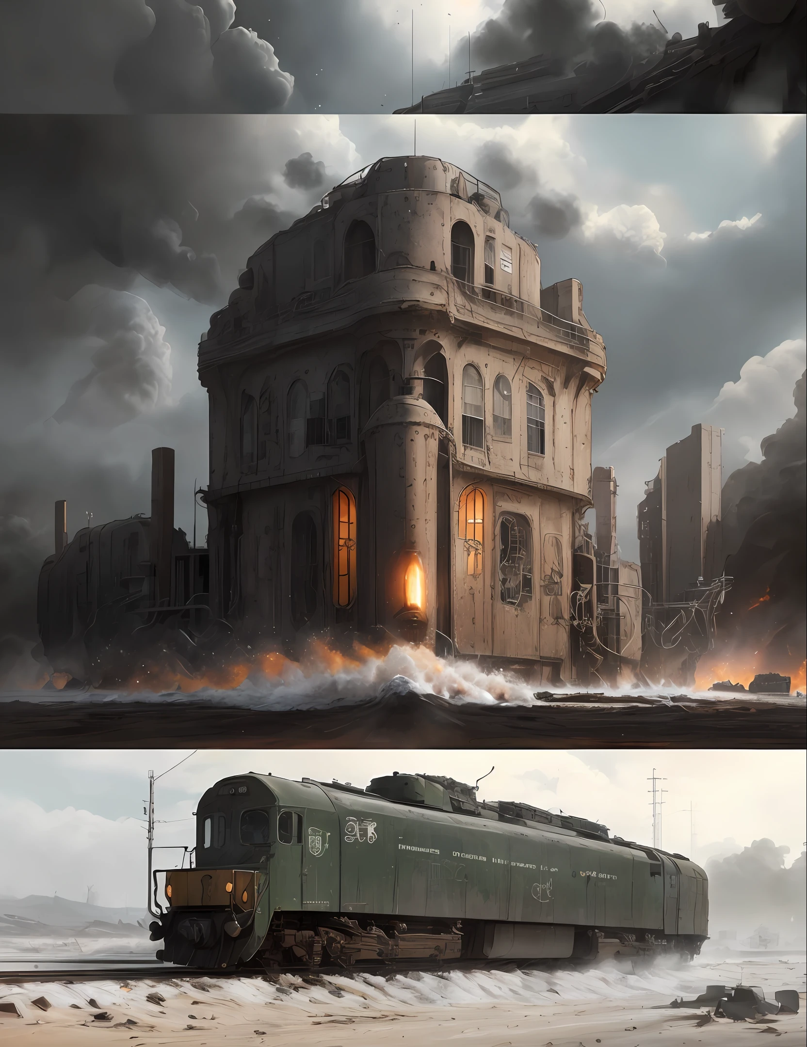 Doomsday Train，Armored trains，Background of nuclear war，Doomsday wasteland