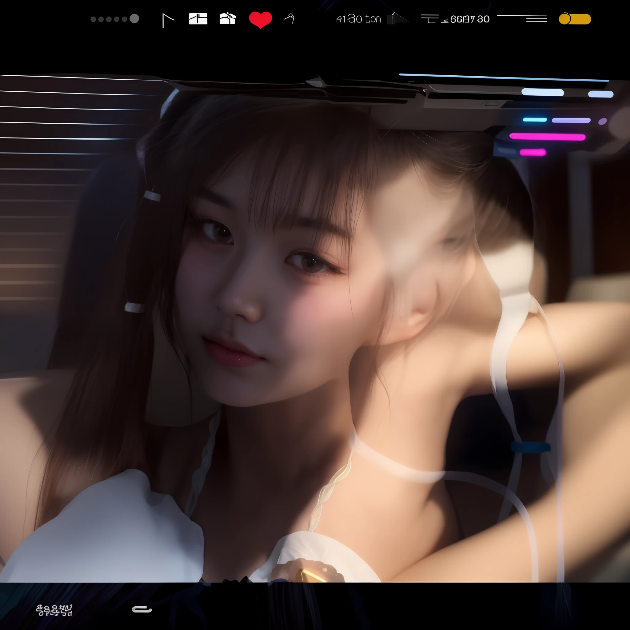 there is a woman that is sitting down with a cell phone, jaeyeon nam, Shin Jinying, Choi Hyun-hwa, wan adorable korean face, Ruan cute vtuber, Lee Ji-eun, lee ji eun, young cute wan asian face, ulzzangs, lalisa manobal, xintong chen, gongbi