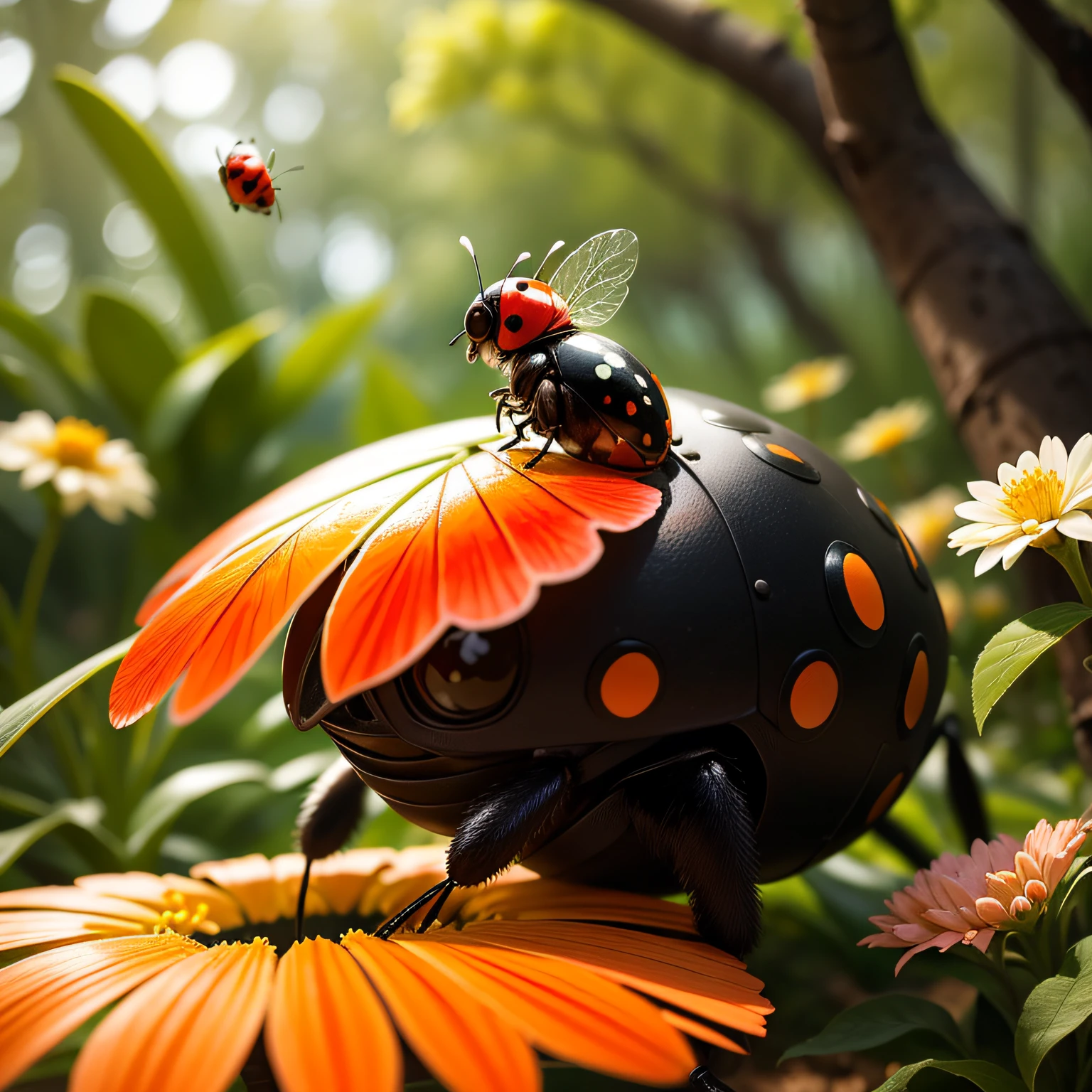 imagens de joaninhas: ((Todos os Incetos Do Jardim Das Flores)), [Imagem de uma joaninha vermelha com pontos pretos] [Imagem de uma joaninha preta com pontos vermelhos] [Imagem de uma joaninha laranja com pontos pretos] [Imagem de uma joaninha amarela com pontos pretos] [Imagem de uma joaninha verde com pontos pretos] Ladybugs are small, incetos redondos com asas. They are usually red or orange with black dots, but they can also be black or yellow with red or black dots. Ladybugs are found all over the world and are known for their pest control abilities. Eles comem incetos nocivos, as aphids, bezouros e lagartas. Ladybugs are considered lucky creatures in many cultures. beleza da joaninha no jardim das flores, flores ultra detalhadas e raras: The ladybug's body is as small as a pinhead, But its black dots are as big as the human eye. The petals of the flowers are as thin as paper and as delicate as butterfly wings. The garden is full of butterflies, bees and other insects that buzz and dance through the air. The sun shines so bright that its rays look like diamonds on the ground. The birds sing so loudly that their sounds sound like music. The air is filled with the sweet smell of flowers. A joaninha parece estar se divertindo explorando o jardim e conhecendo as flores. She lands on a rose and drinks the nectar with her long beak. She then moves to a tulip and licks the pollen with her paws. Ela continua a explorar o jardim, visitando diferentes flores e incetos. A joaninha no jardim torna o lugar ainda mais especial. It is an image of peace, happiness and hope. It's a reminder that, even in the most difficult moments, There is always beauty to be found in the world.  . ((Todos os Ensetos Do Jardim Das Flores)) --auto
