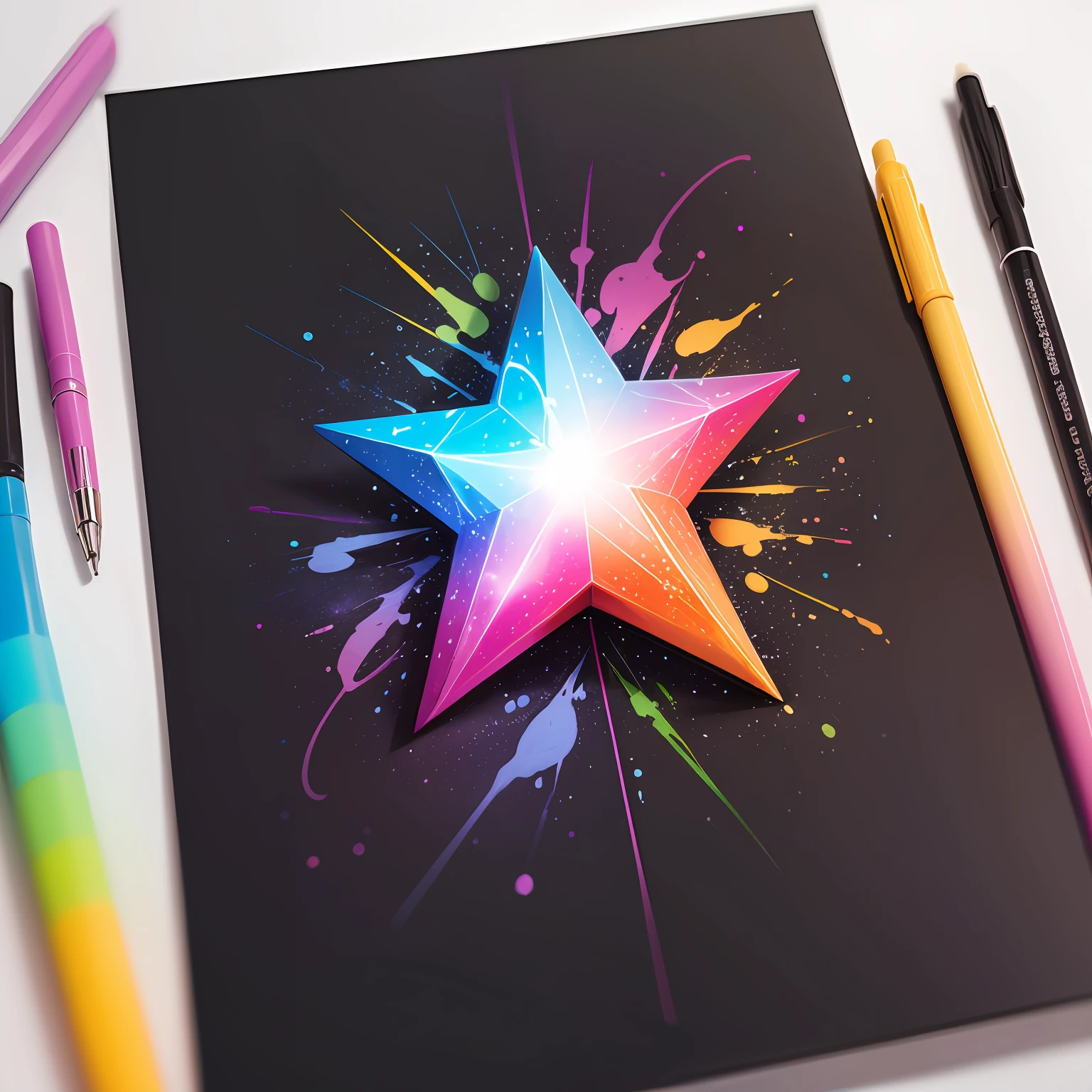 Creative Star,scribbles,Colorful --auto