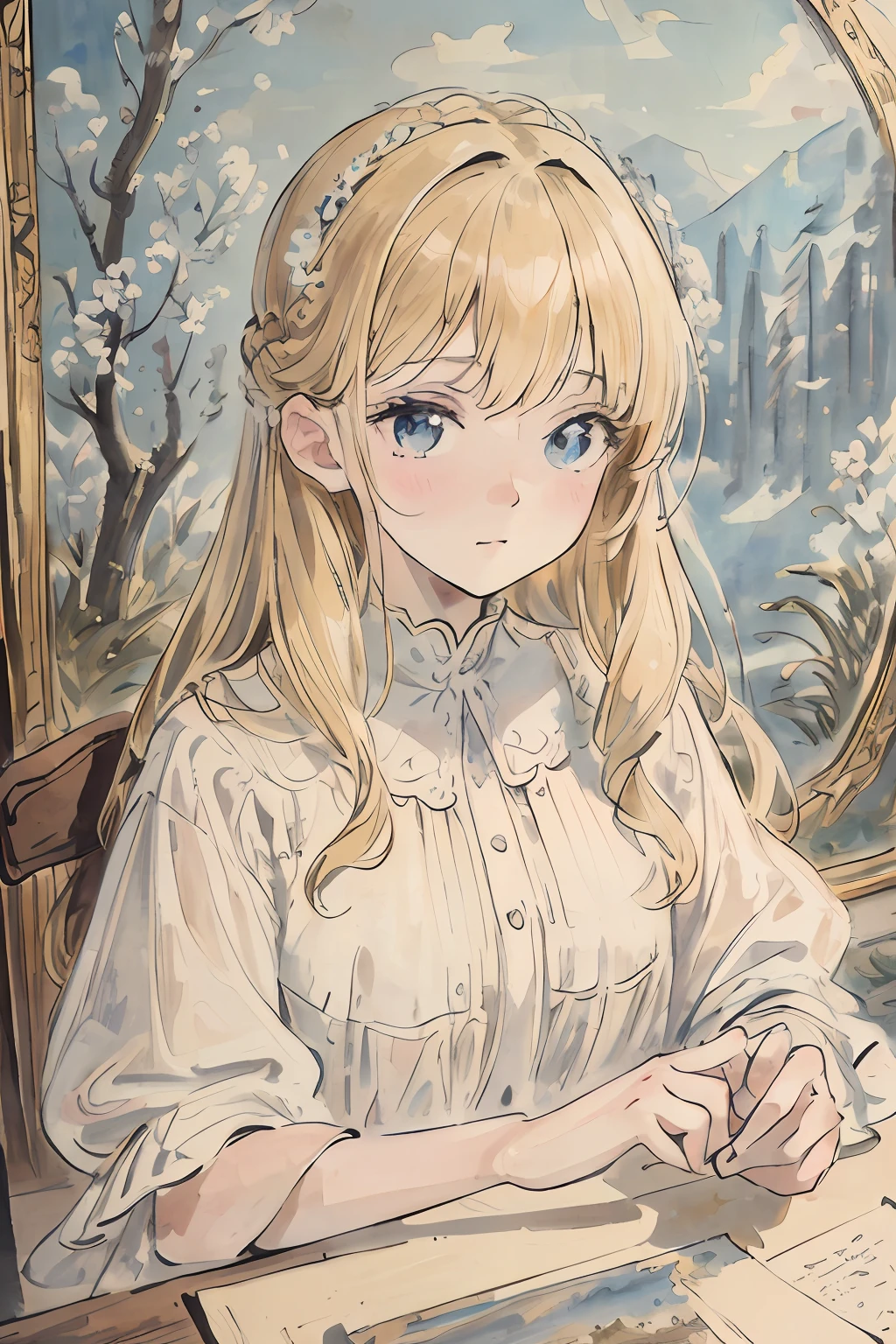 masterpiece, best quality, an extremely delicate and beautiful girl,an extremely delicate and beautiful, world masterpiece theater, ultra-detailed, highly detailed, best quality, blonde hair, highres, extremely detailed,1girl, best quality, illustration, looking at viewer, impasto, canvas, oil painting, realistic, realist ,real,