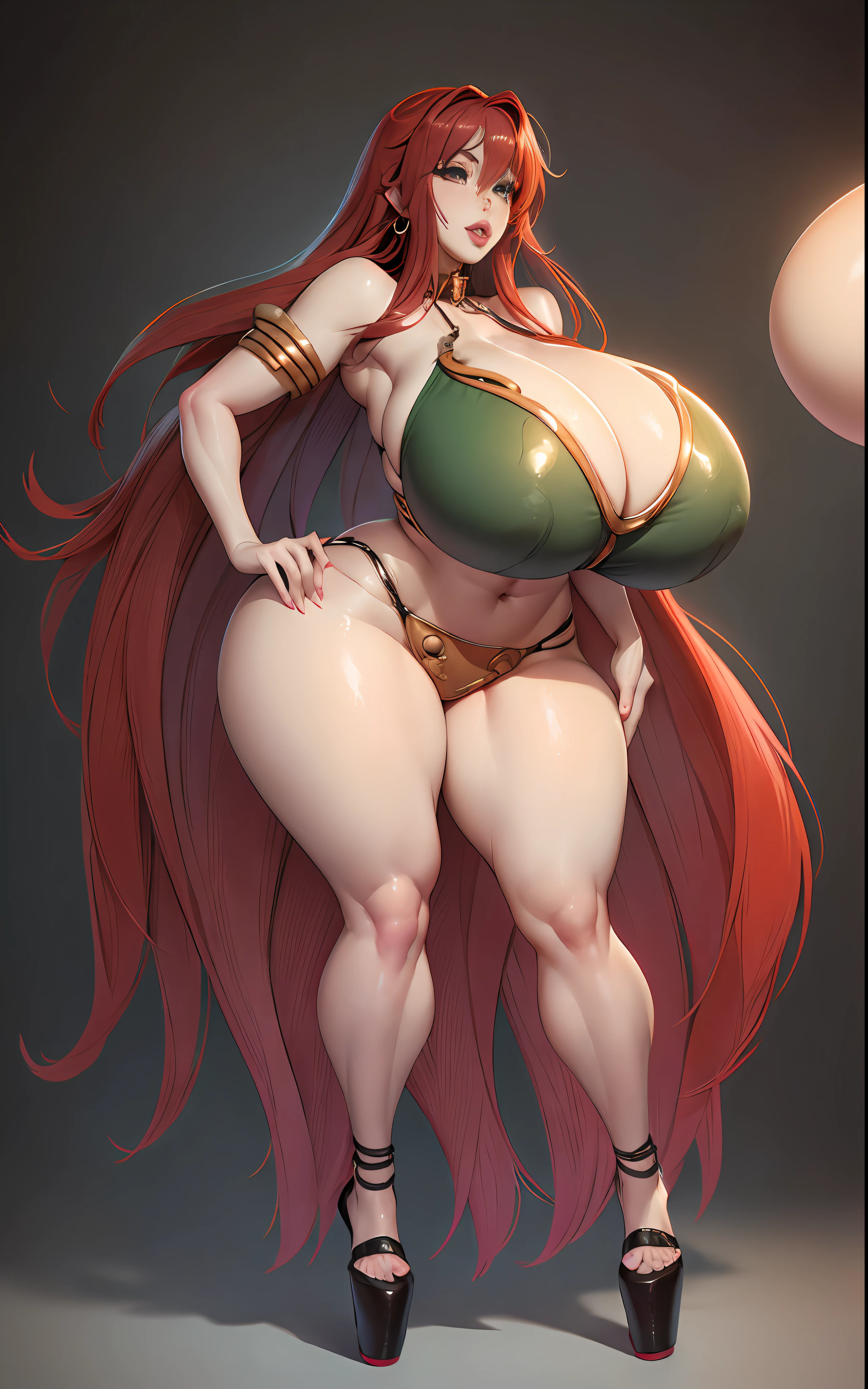 anime girl with big breast and big breasts posing for a picture, oppai proportions, oppai, small curvy , sfw version, rias gremory, biomechanical oppai, big breasts!, big breasts!!, !!highly detailed!!, highly_detailed!!, curvaceous. detailed, thicc, shalltear from overlord, rias gremory, huge tits, latex, black bodysuit, platform heels, empty eyes, detailed face, full body, in the style of high school DxD, wide hips, standing at attention, soldier, brainwashed, military cap, thicc, thick thighs, female soldier,8k, super detail, 4K, HD, highres, best quality, award winning, high quality, high details, super detail, textured skin, anatomically correct, accurate, masterpiece, retina, UHD, hyper detail, hyper detailed face, thicc, biomechanical oppai, oppai, thicc, oppai proportions, nsfw, platform heels, bimbo, (massive lips: 1.3) and (silicon lips:1.3), thick lips, dollsuit, highly detailed face, ((best quality)), ((masterpiece)), (detailed),nsfw, ultra high res, intricate, hyperdetailed, detailed body, (detailed face:1.1), (outlined iris),  (hidrocor lenses), (perfect eyes), 4k, beautiful,  :1.3, (massive lips: 1.4) and (silicon lips:1.4), (thick lips:1.5), [symmetrical:0.8], detailed body , (detailed face:1.1), (outlined iris),  (hidrocor lenses), (perfect eyes), 4k, beautiful, (masterpiece:1.2), (best quality:1.2), :1.3 , slavekini