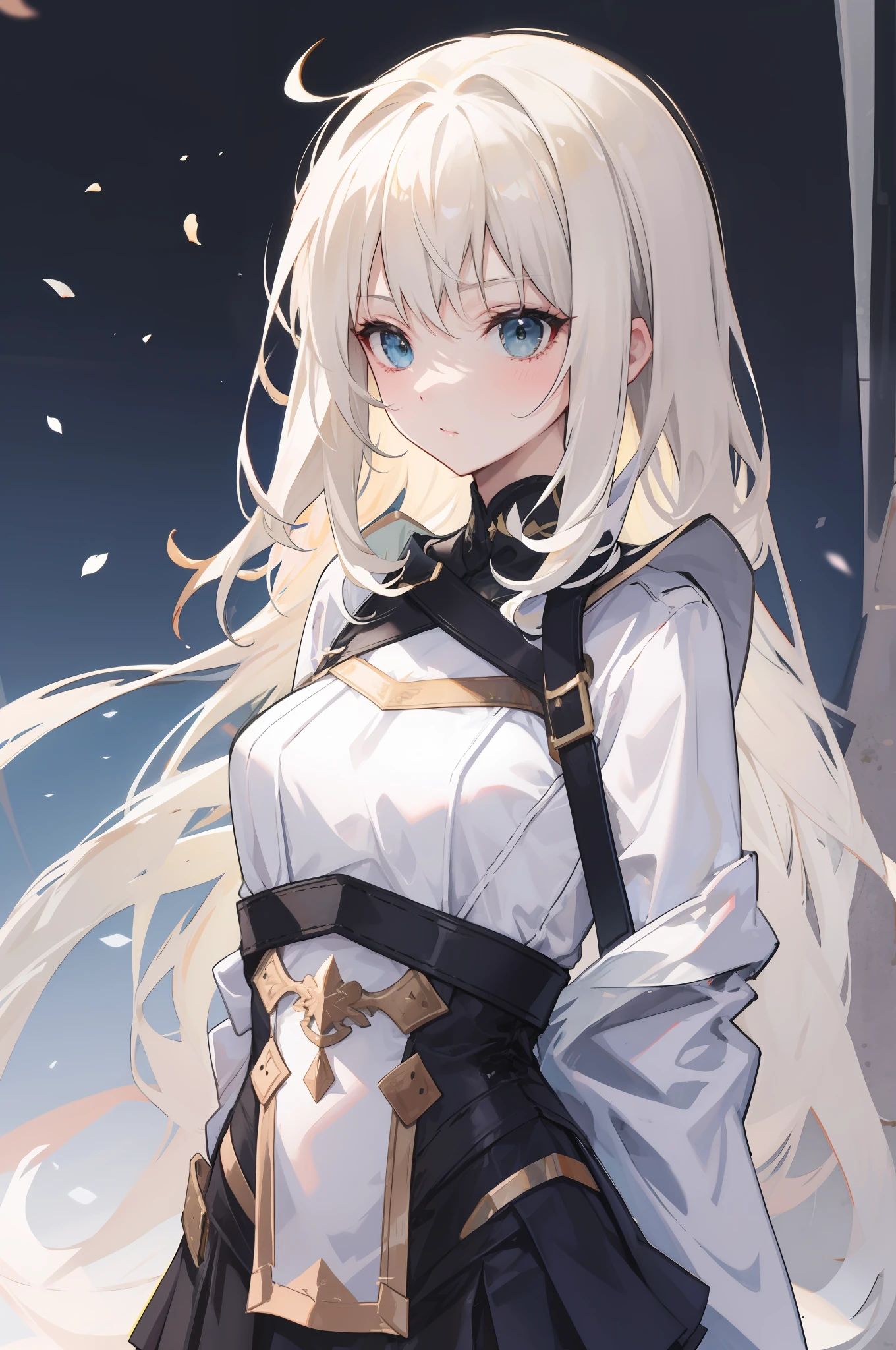 White hair， Blonde hair， long whitr hair，a matural female，Black tights，short  skirt