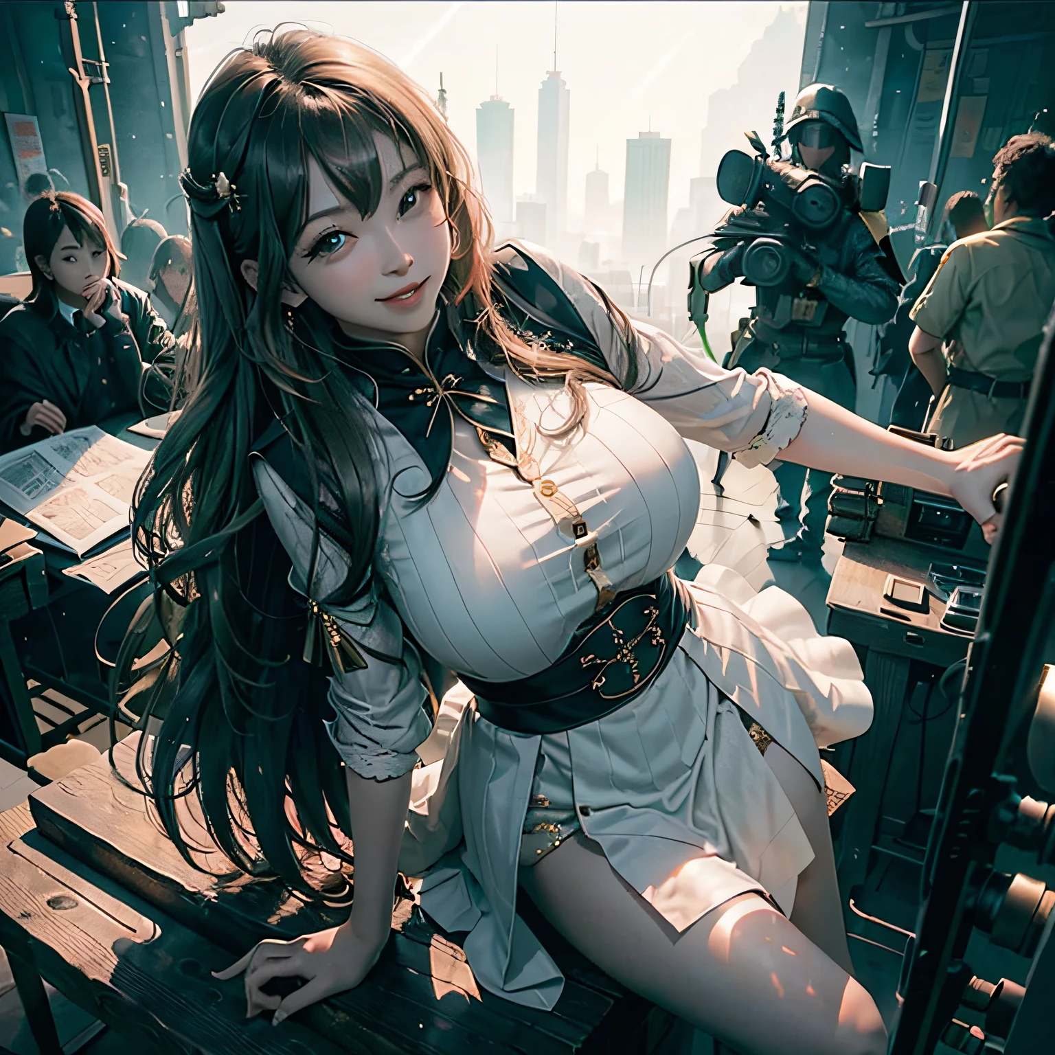 realisticlying， long_hair， photorealestic， 独奏， long_hair， （realisticlying：1.4）， best qualtiy， 超高分辨率， teeth， longer sleeves， a blue dress， large mouth， full bodyesbian， 3girl， grinning smile， scribbles（Curly）， ok sign，

ssmile，standing on your feet，1girll，full bodyesbian，big breasts beautiful，tmasterpiece，Best quality at best，extremelydetailedface，Perfect lighting，1girll，独奏，

best qualtiy，超高分辨率，（realisticlying：1.4），Separate lipstick，hyper-detailing，Peach buttock，looking at viewert，tmasterpiece，best qualtiy， --auto
