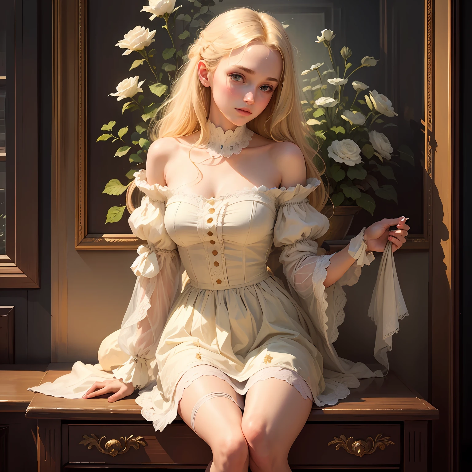 masterpiece, best quality, an extremely delicate and beautiful girl,an extremely delicate and beautiful, world masterpiece theater, ultra-detailed, highly detailed, best quality, blonde hair, highres, extremely detailed,1girl, best quality, illustration, looking at viewer, impasto, canvas, oil painting, realistic, realist ,real, --auto