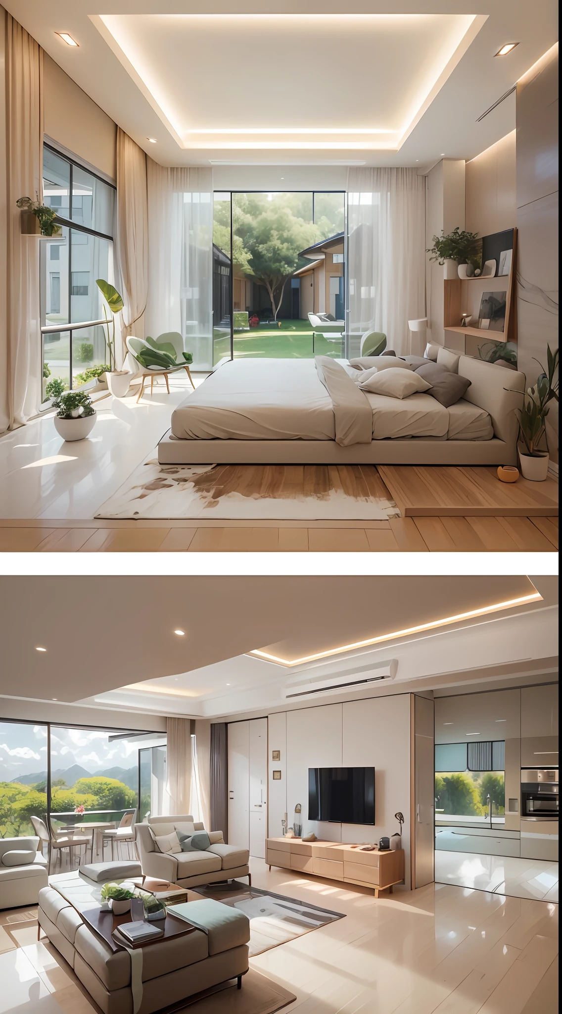 "Whole house system,Modern minimalist style,Bright and warm,High quality finishing materials,Smart home devices,Smart lighting,Smart security,Smart appliances,User-friendly layout,Comfortable and livable,Green environmental protection,Energy efficient and efficient,Attention to detail,Give you an ideal home experience。"