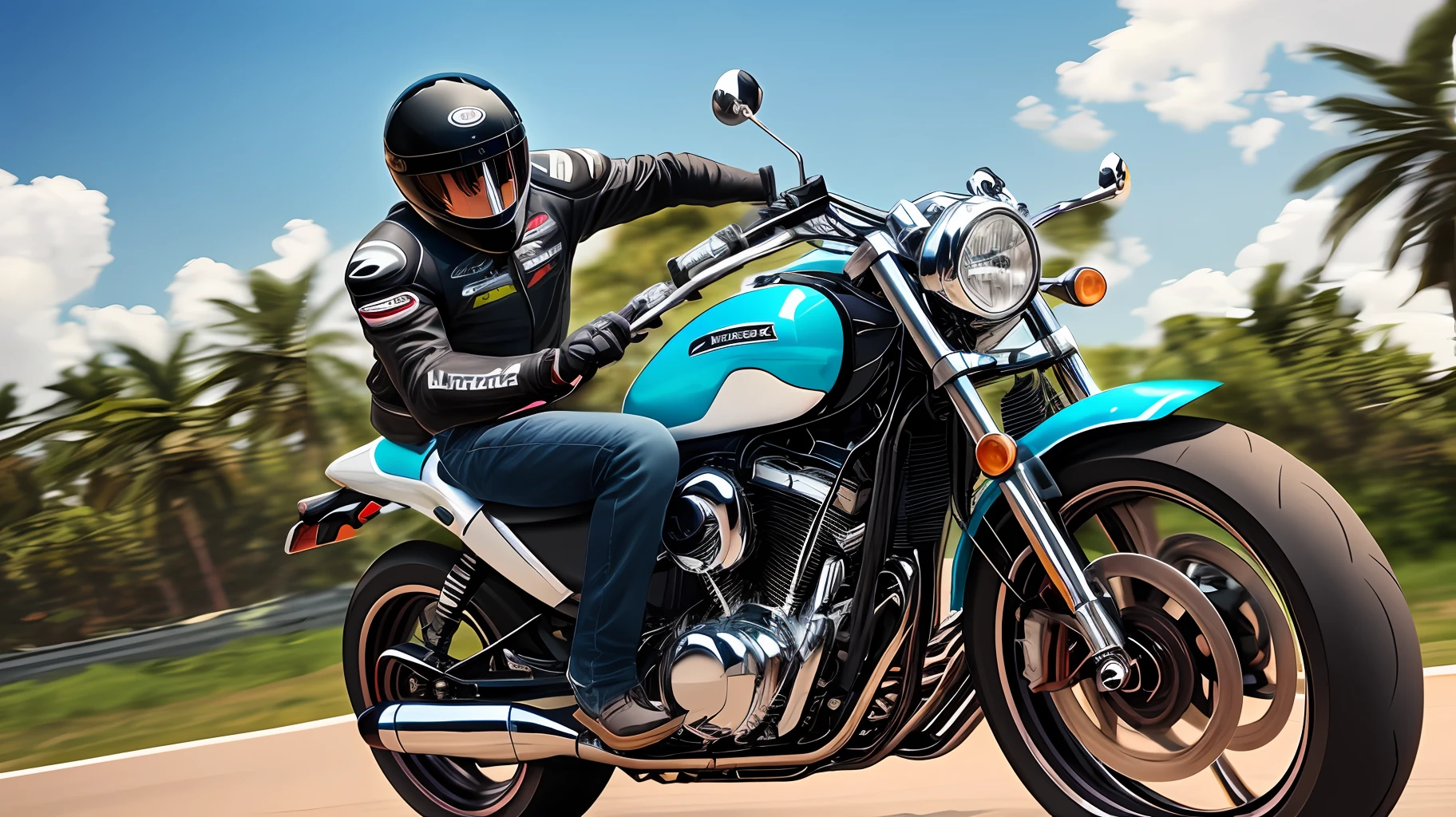 homem de barba, brasileiro, corpo sarado, cabelos curtos pretos, ultra realista perto de uma moto esportiva vermelha, 8K --auto --s2