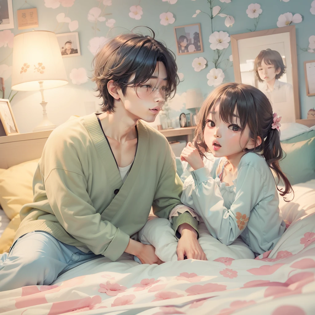 Midori Mineyama and Sasa々Kenta Ki wakes up in the same bed。When you wake up, that person who shouldn't be there ... two people are surprised。