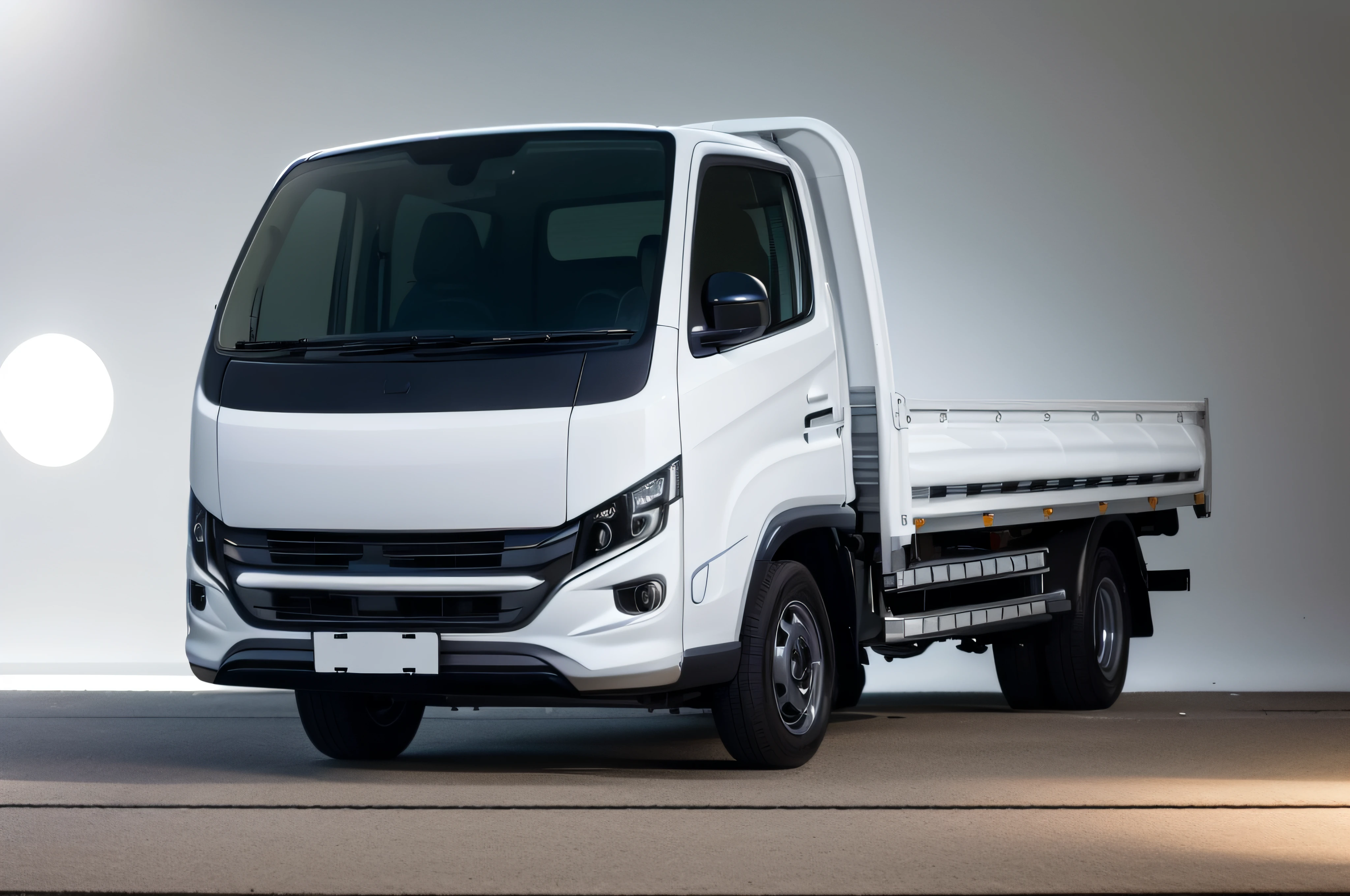 Line drawings,(White car paint:1.4),Light environment,Cargo boxes.