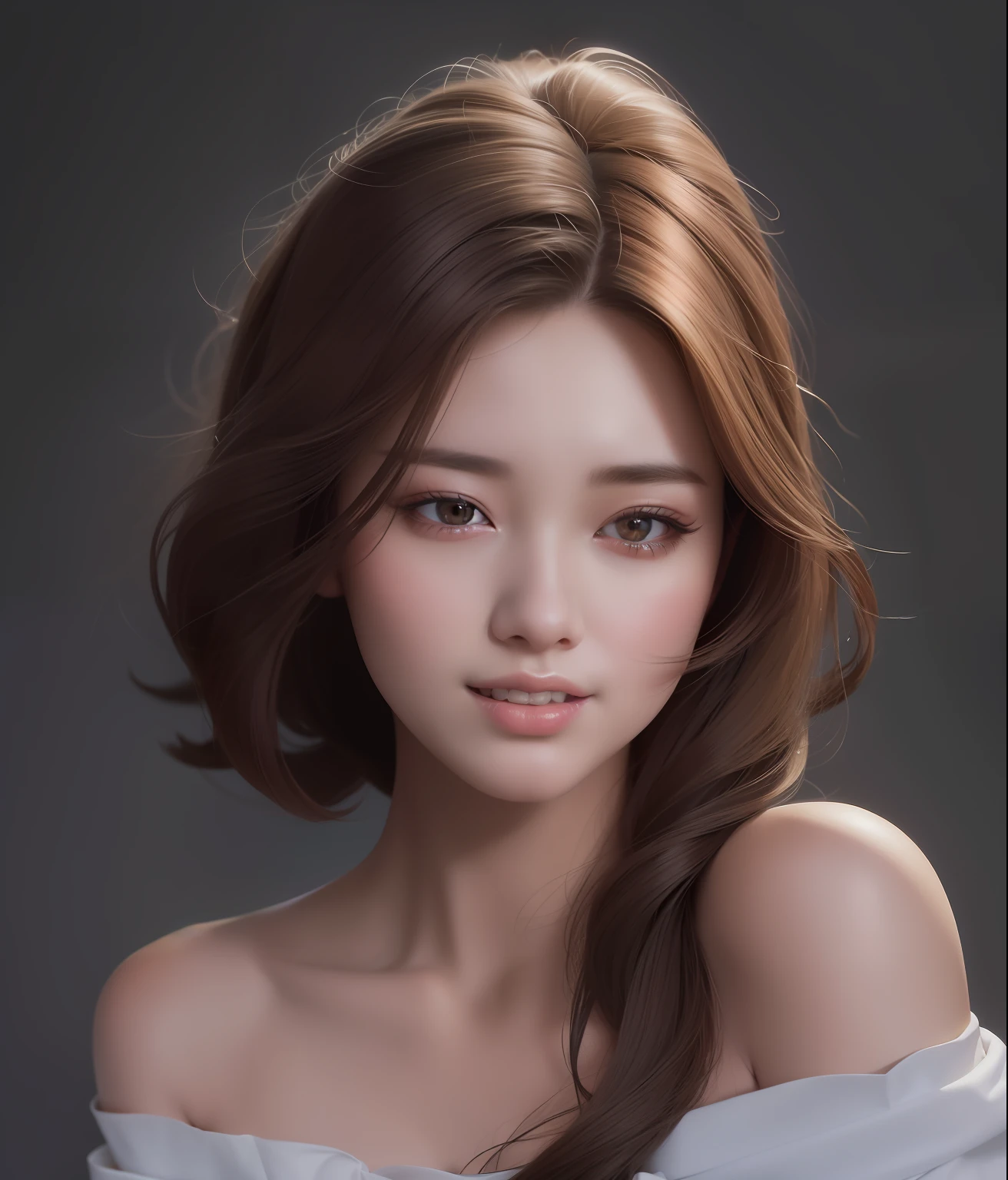 Arad woman with long brown hair and white dress、Beautiful young Korean woman、Gorgeous young Korean woman、beautiful Korean women、young lovely Korean faces、Korean girls、portrait of female korean idol、photorealistic beautiful face、korean woman、Korean face features、8K portrait rendering、Pastel portrait shot 8K、Realistic beautiful face、asian beautiful face。