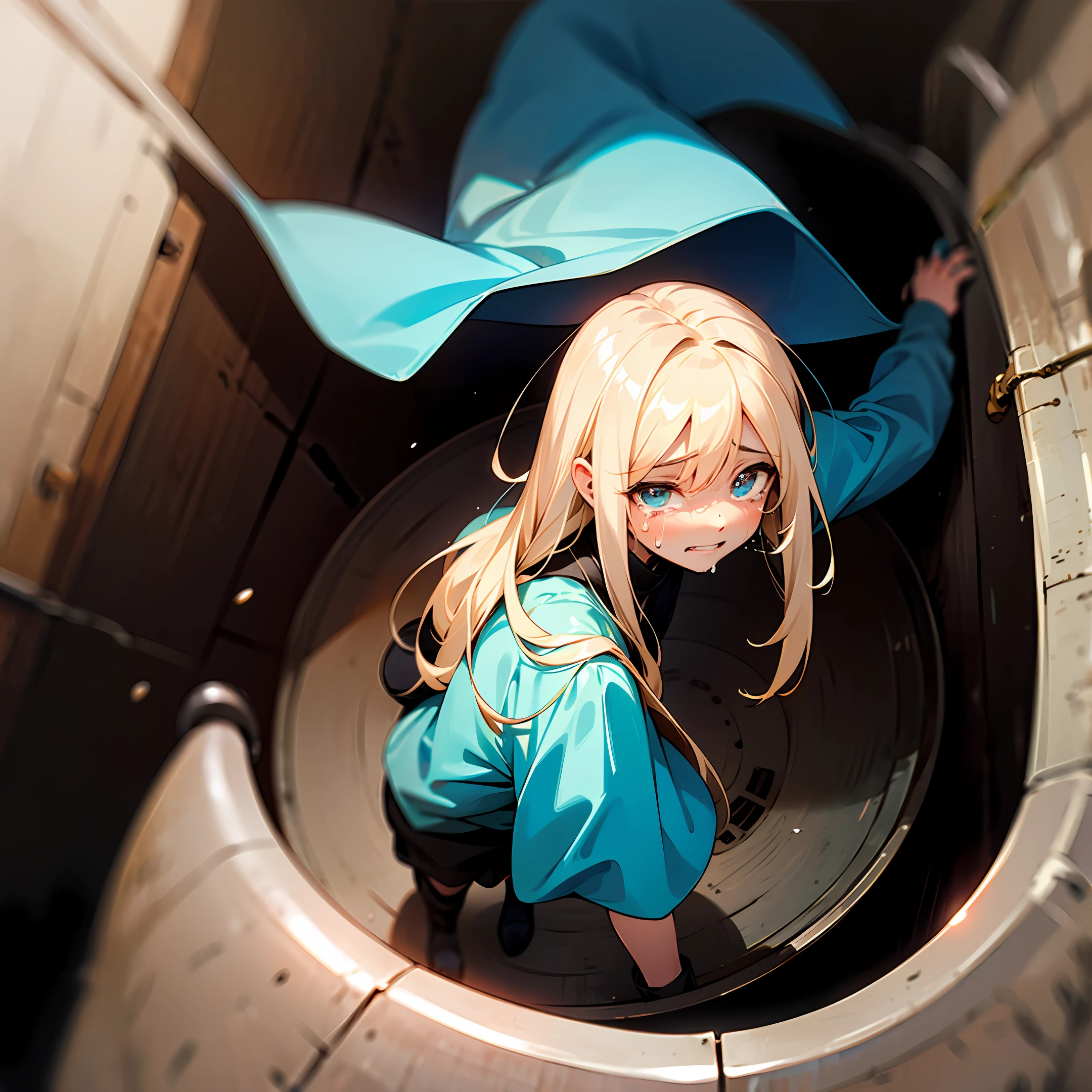 In the sewers, a was crying