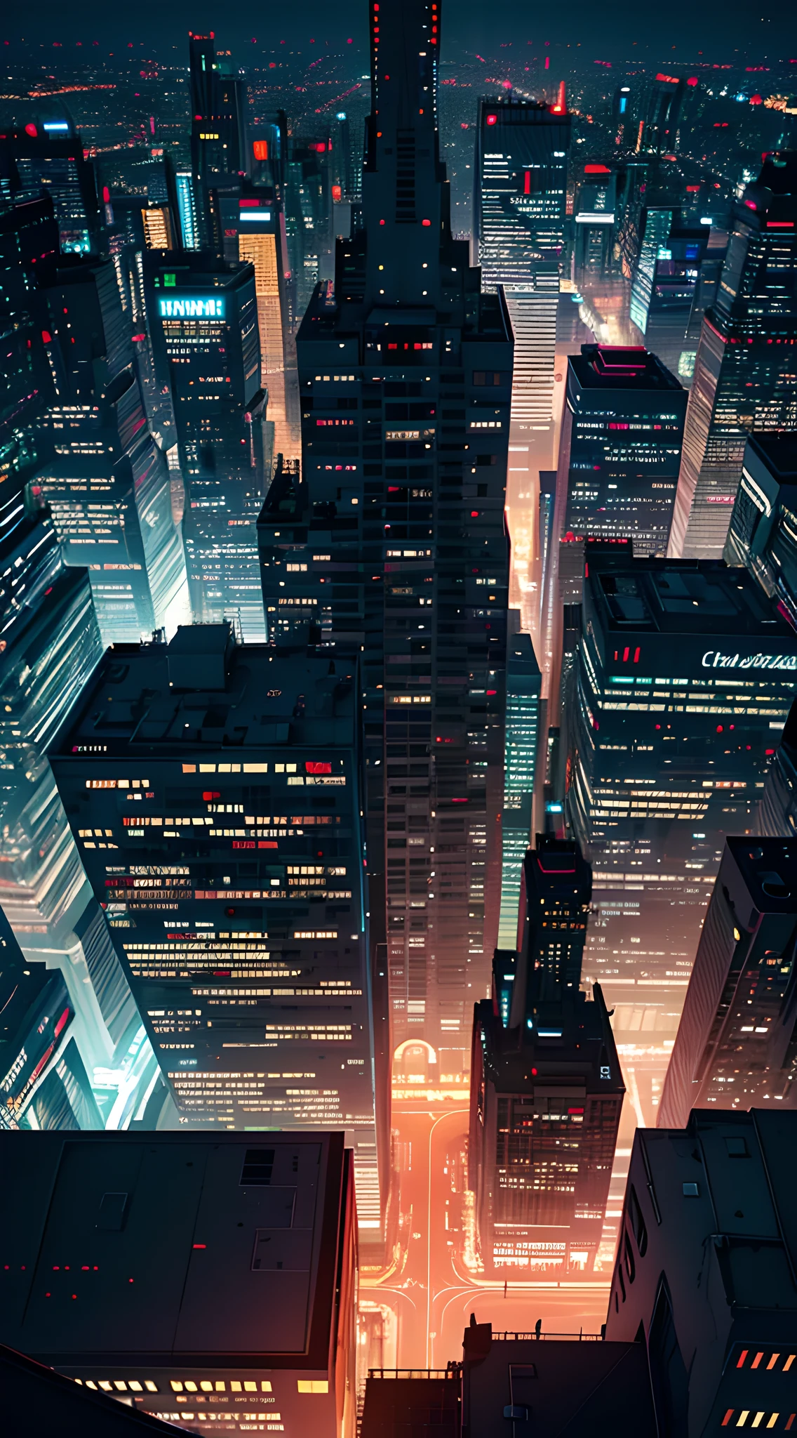 (masterpiece, best quality, from above:1.4), 1girl, cowboy shot, (sitting on rooftop edge of skyscraper:1.2), black windbreaker, side shot, (stunning cityscape, cyber city, scenery, night sky, dark theme:1.4), sperspective, depth of field, neon lights, rooftop of building, night view, facelight, clear lighting, rim lighting, cinematic shadow, particle, sharp focus, HDR, highres, photography, realistic, highest detailed, extreme detailed, ultra detailed, finely detail, [:(detailed eyes and face:1.4):10]