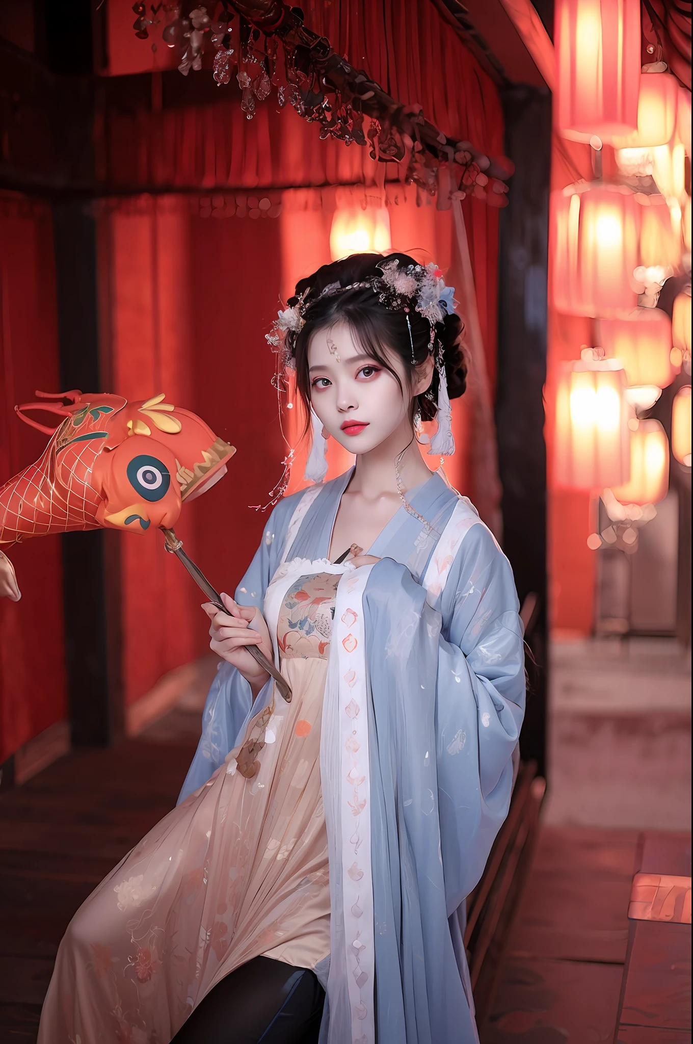 best quality, masterpiece, highres, wuxia 1girl, china dress, super Beautiful face, super beautiful eye, super beautiful hair
