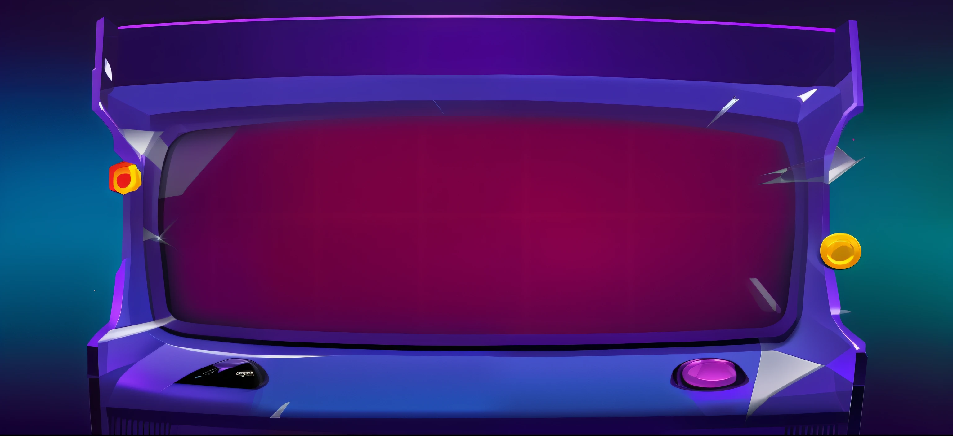 There is a purple and blue game console with a red screen, arena background, game background, Black purple studio background, Mobile game background, Magenta and blue, Background(Solid), game overlay, Stage background, purplish space in background, riot background, Purple and red bleeding,European and American thick coating,A game console,slots,best qualtiy,tmasterpiece,A high resolution --auto